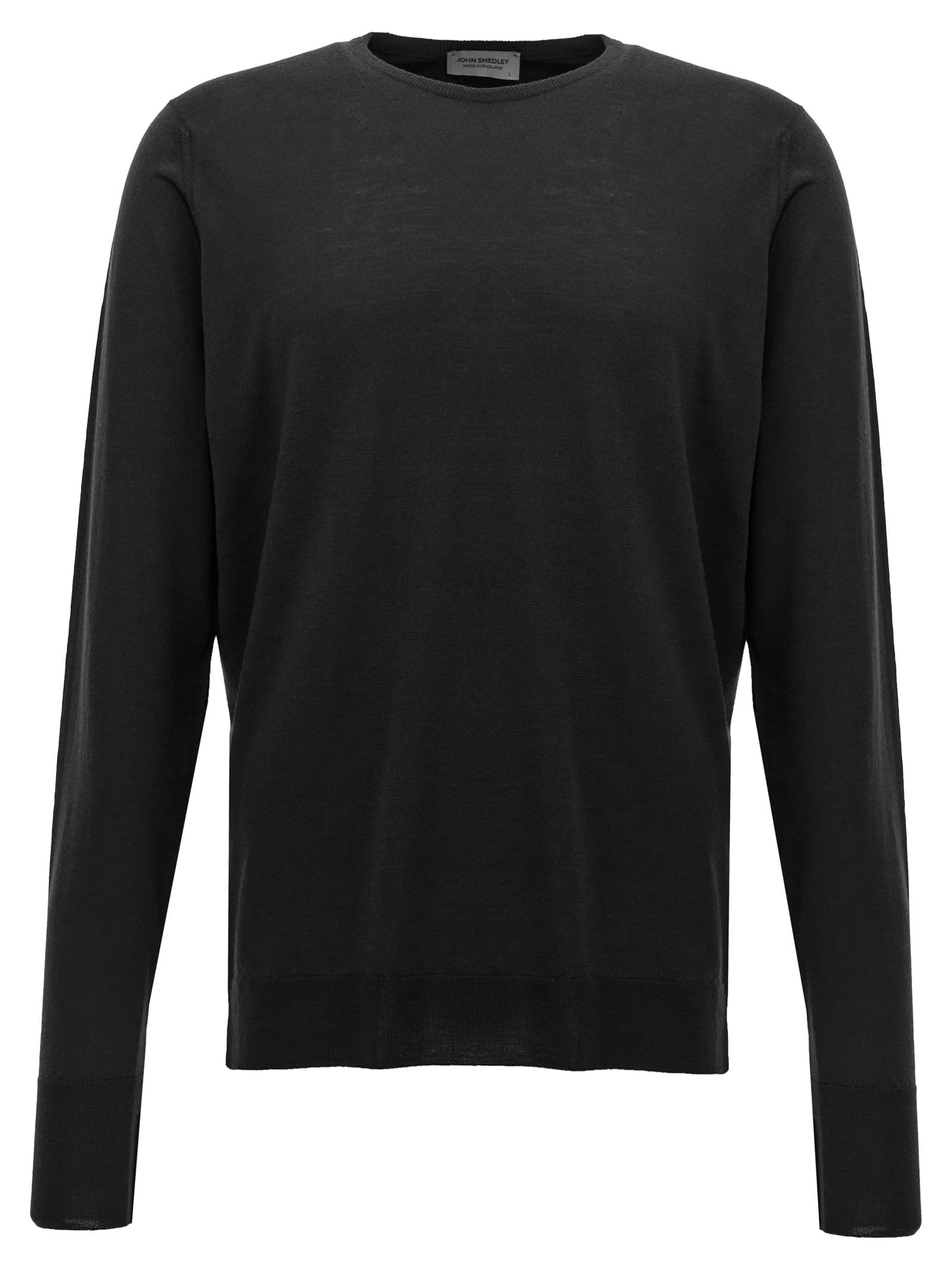 John Smedley Marcus Crewneck Virgin Wool Sweater In Black