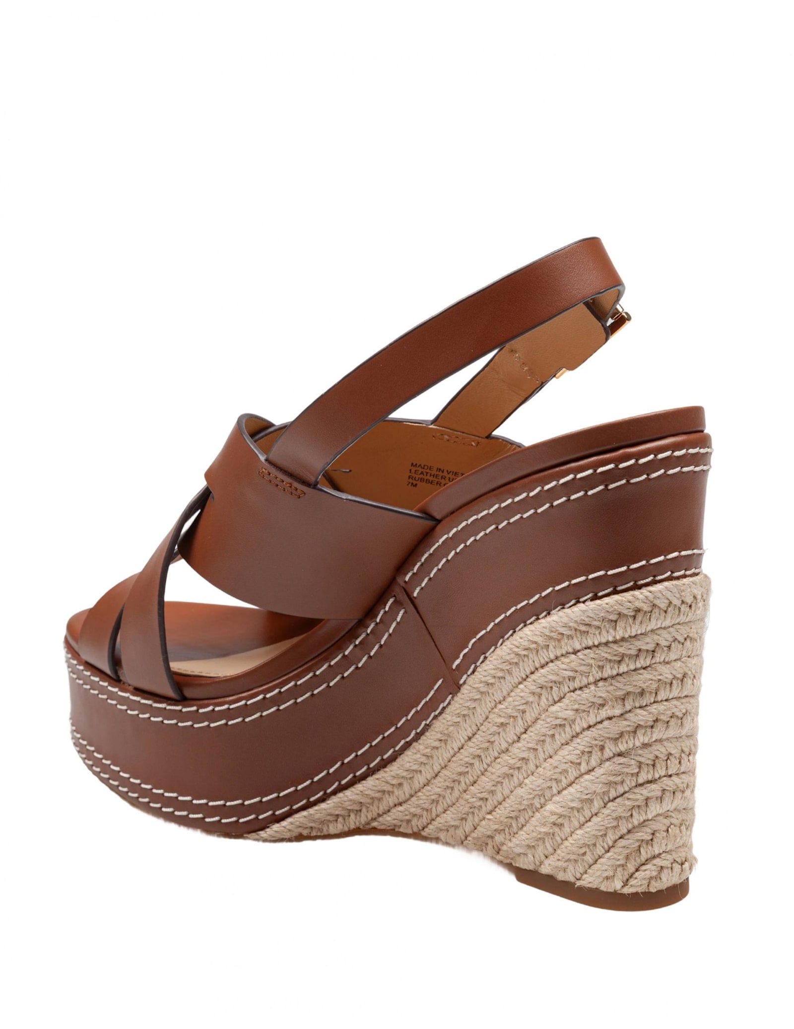 Michael Kors Nora Wedge Sandal In Leather Color