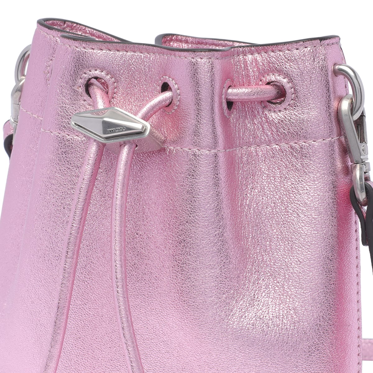 Shop Jimmy Choo Bon Bon N/s Bucket Bag In Pink