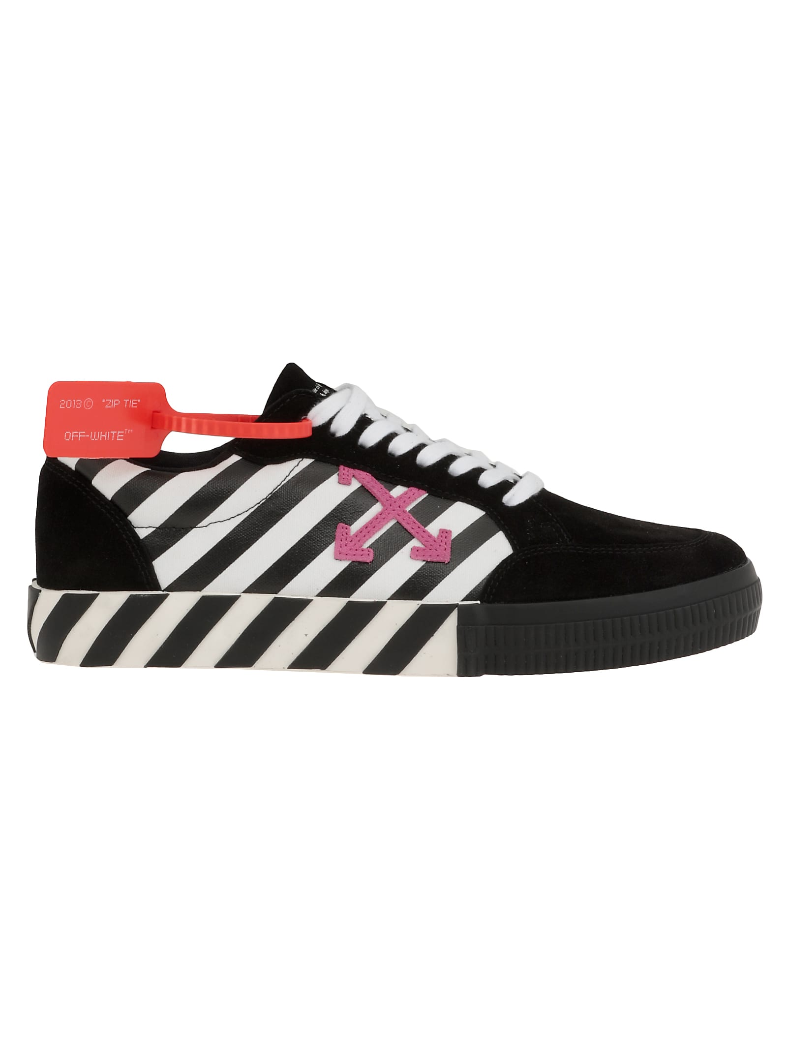 off white vulcanized striped low top