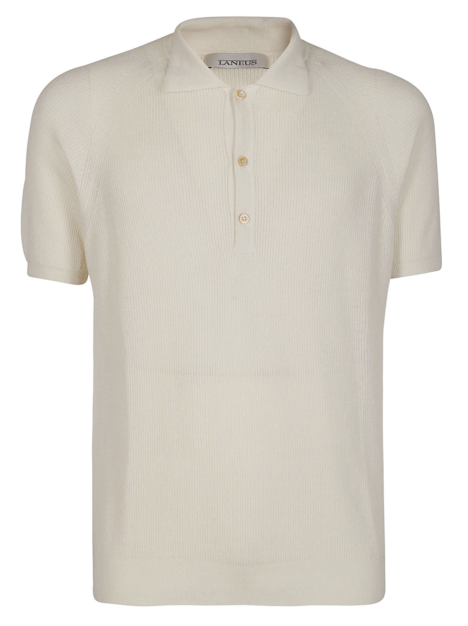 Laneus Beige Cotton Polo Shirt