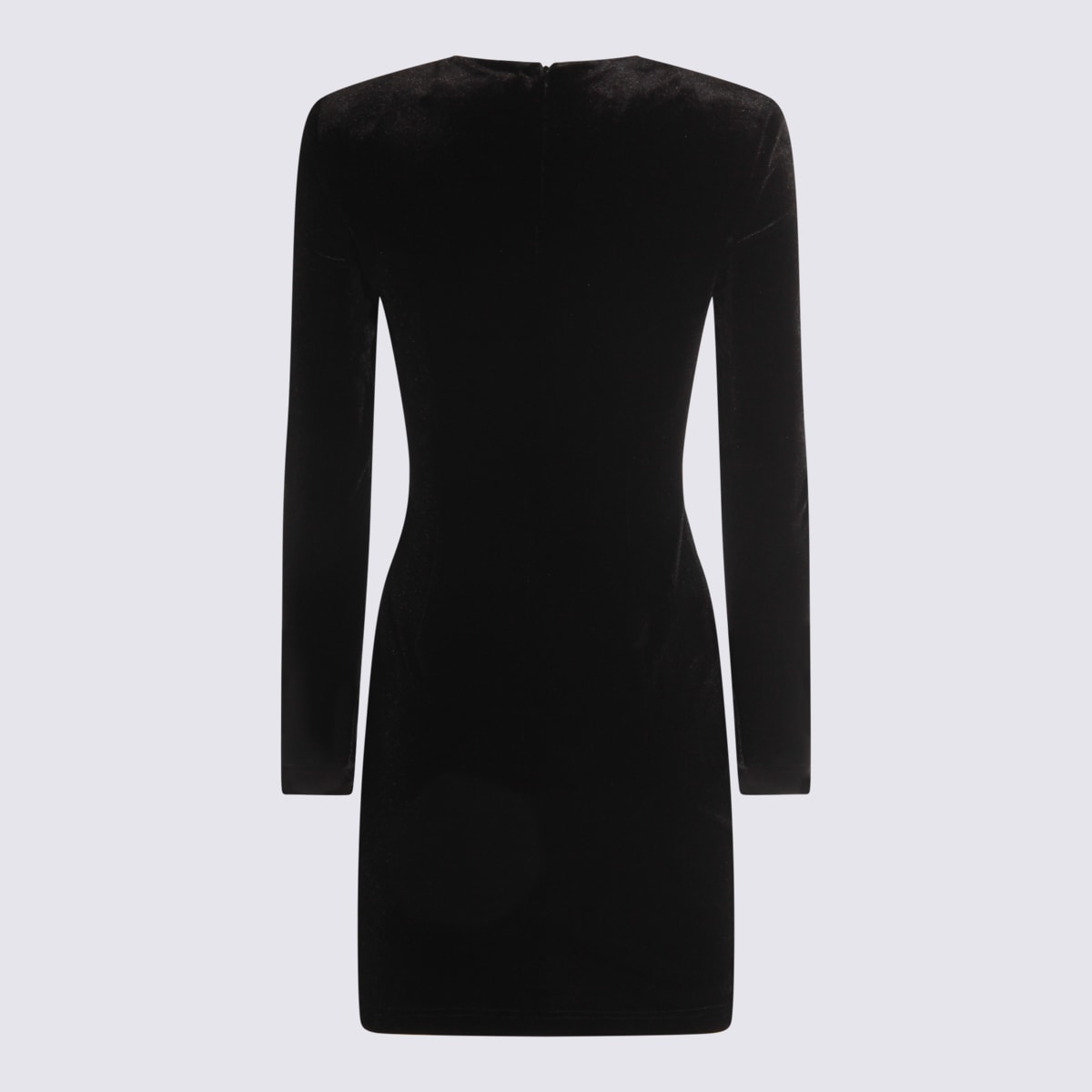 Self-portrait Twisted Waist Dress With Gold Detail In Black
