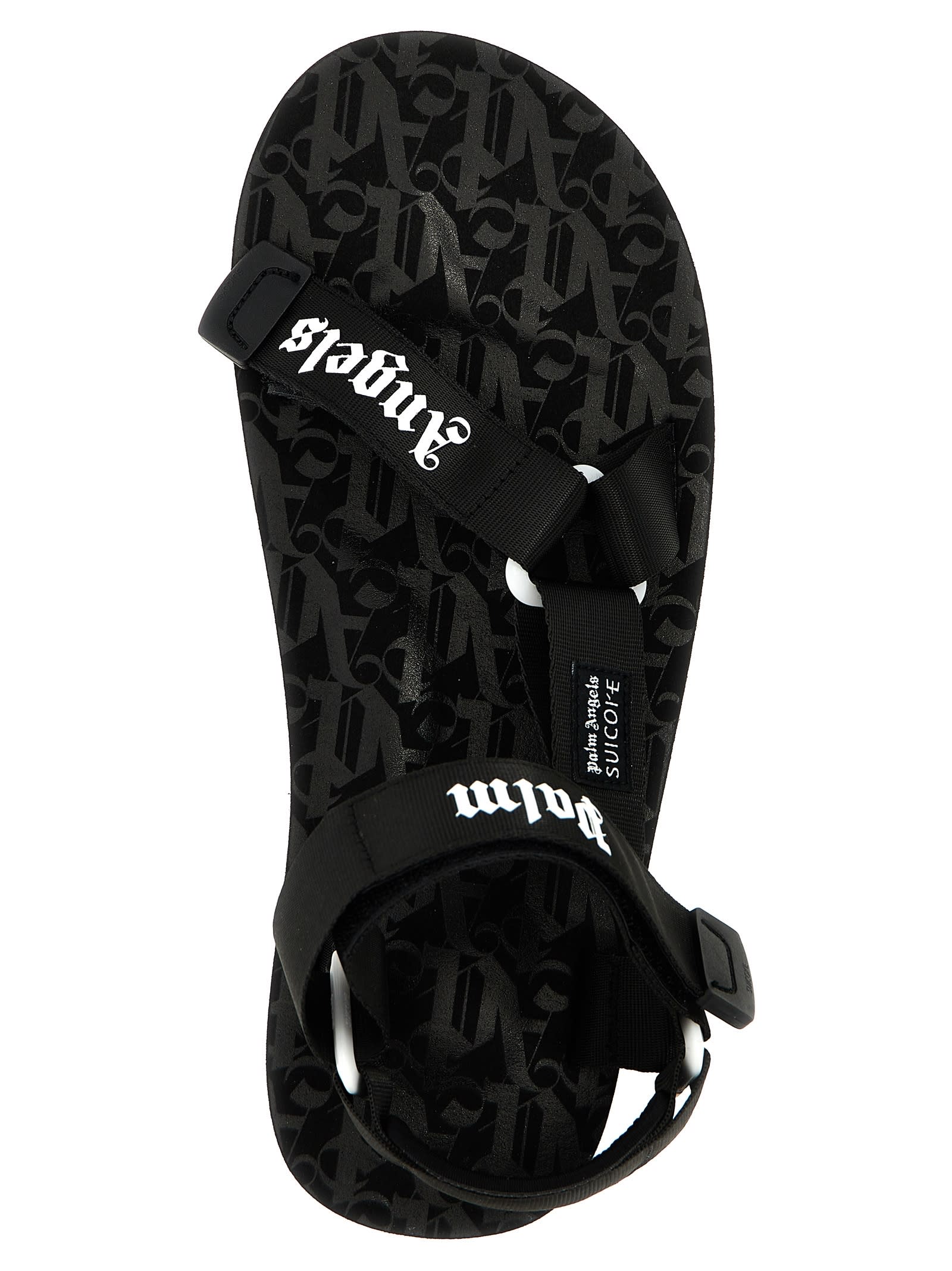 Shop Palm Angels X Suicoke Depa Sandals In Black