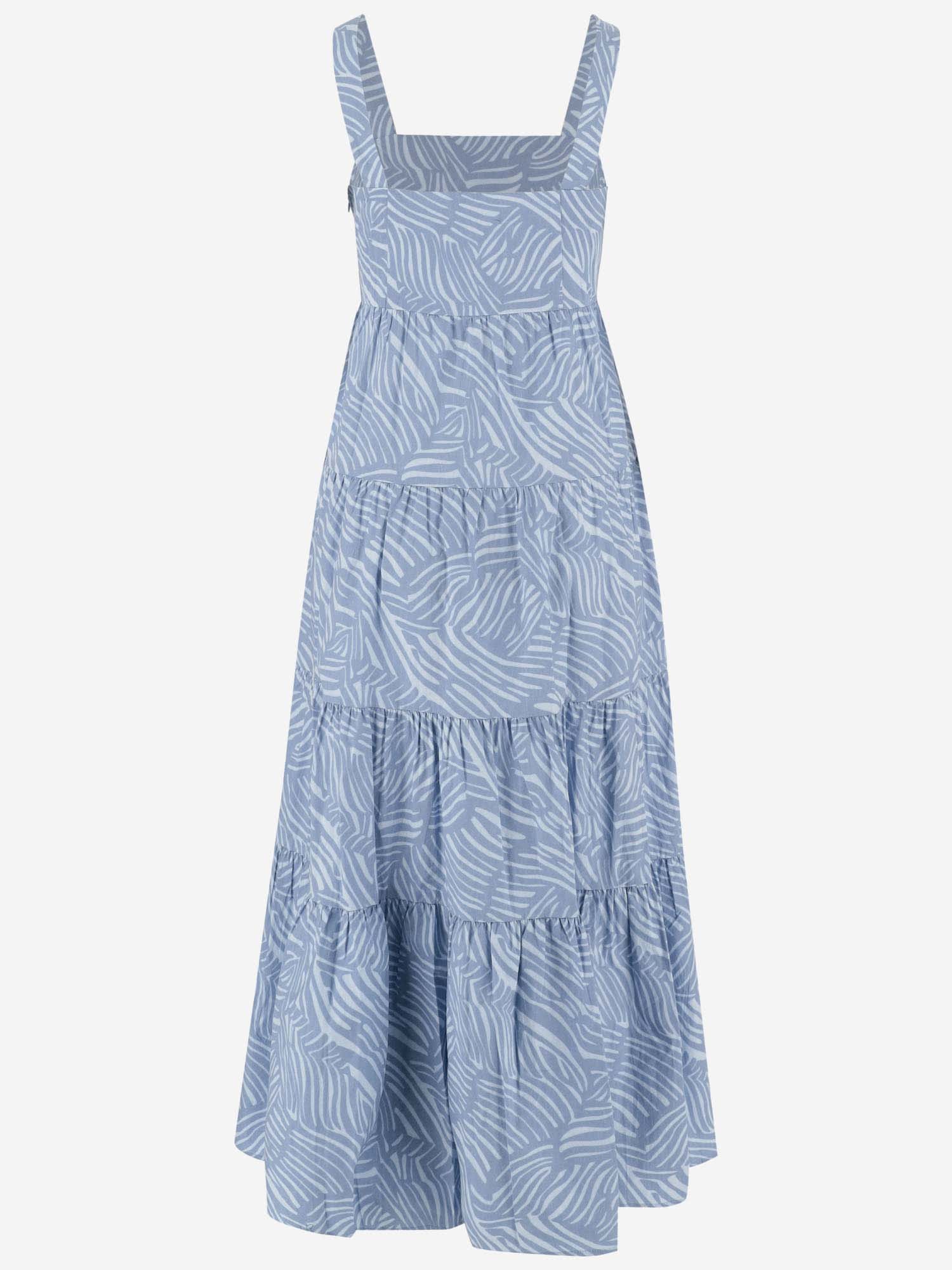 Shop Michael Kors Stretch Cotton Dress In Clear Blue