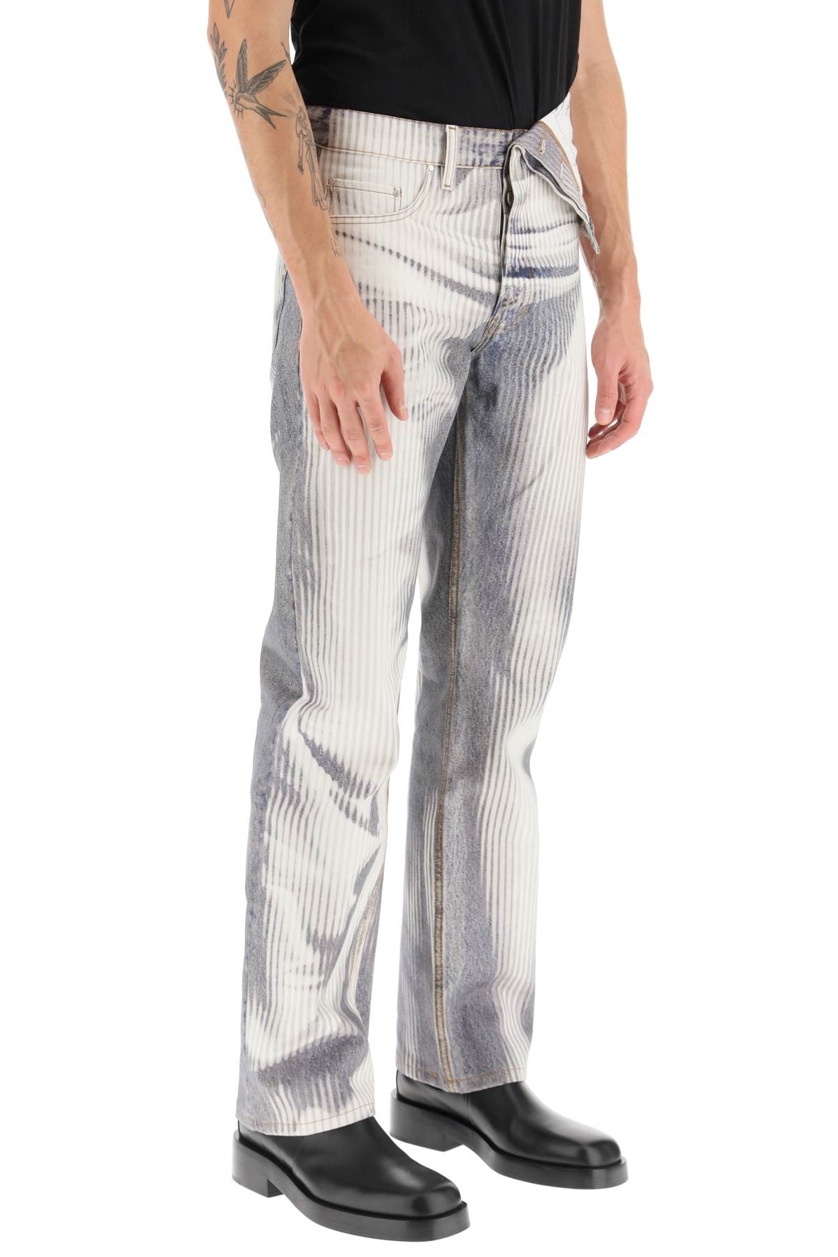 Y/project X Jean Paul Gaultier Body Morph Jeans In Blue