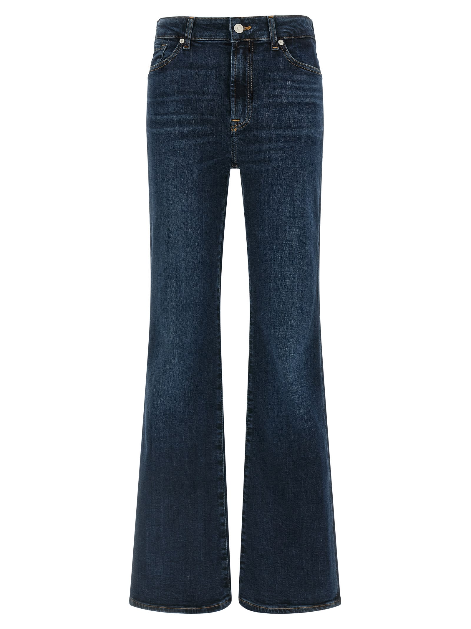 7 For All Mankind Modern Dojo High-rise Flared Jeans In Multi