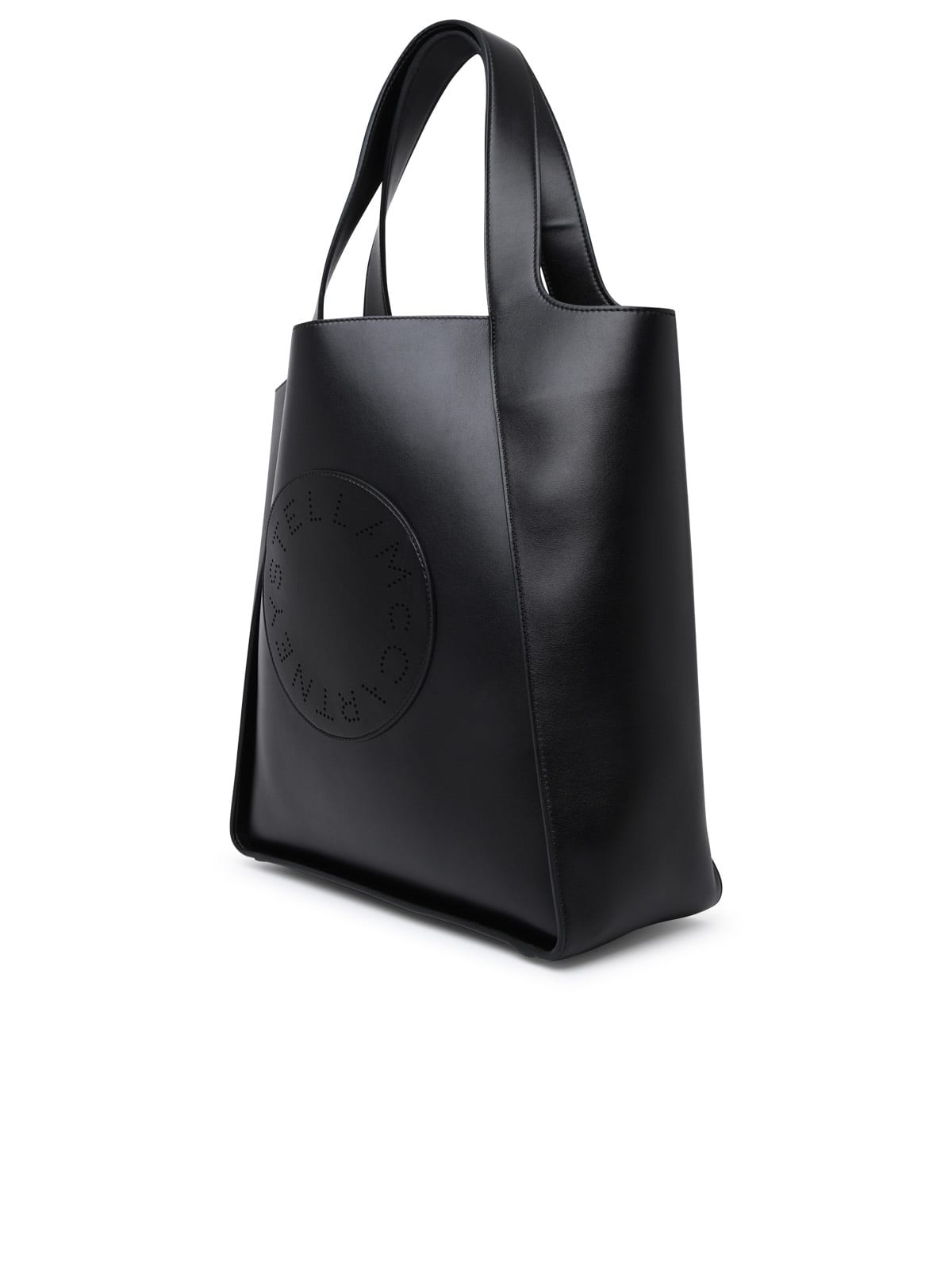 Shop Stella Mccartney Black Polyurethane Blend Tote Bag