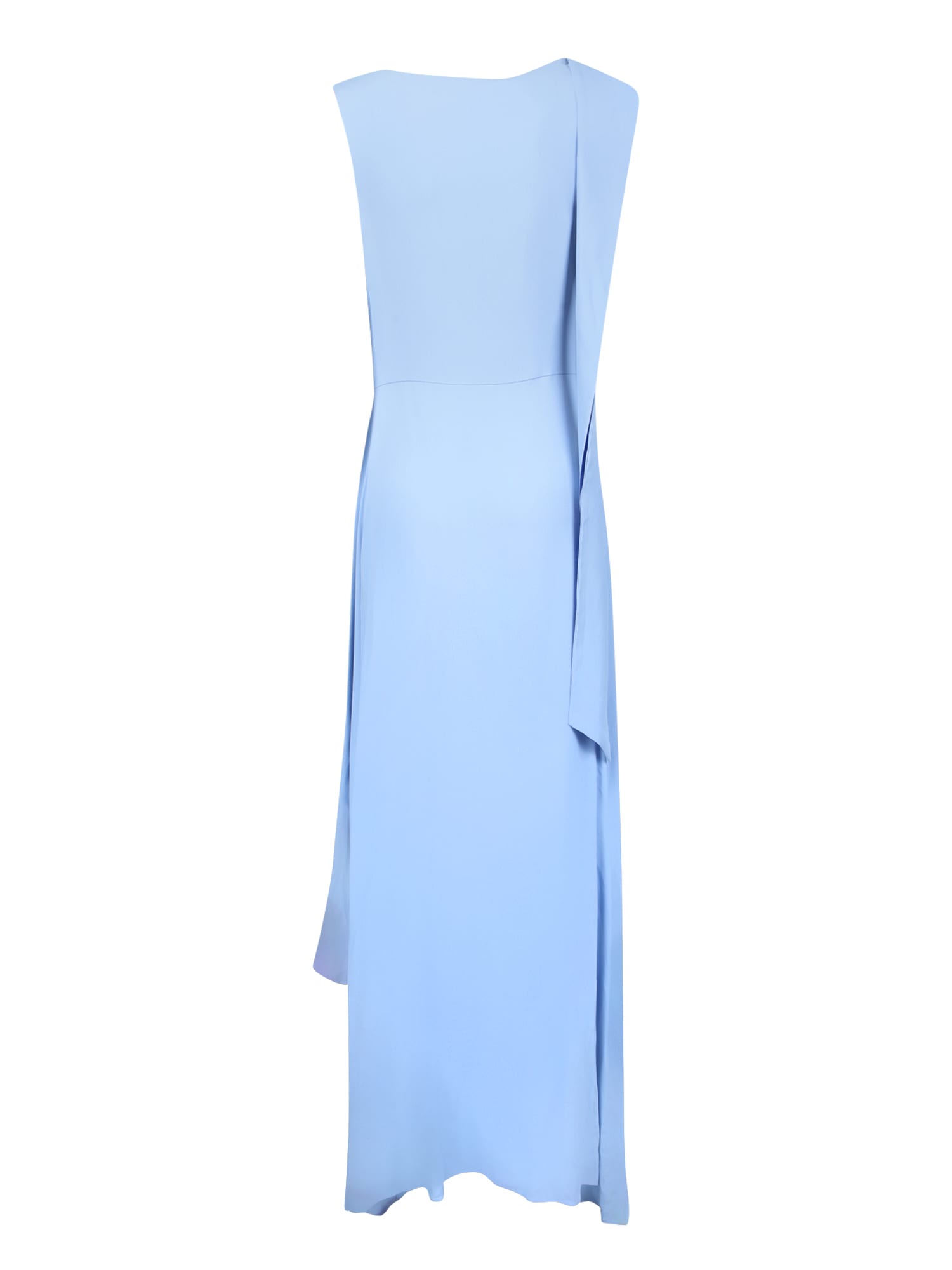Shop Federica Tosi Celeste Scarf Cdc Long Dress In Blue