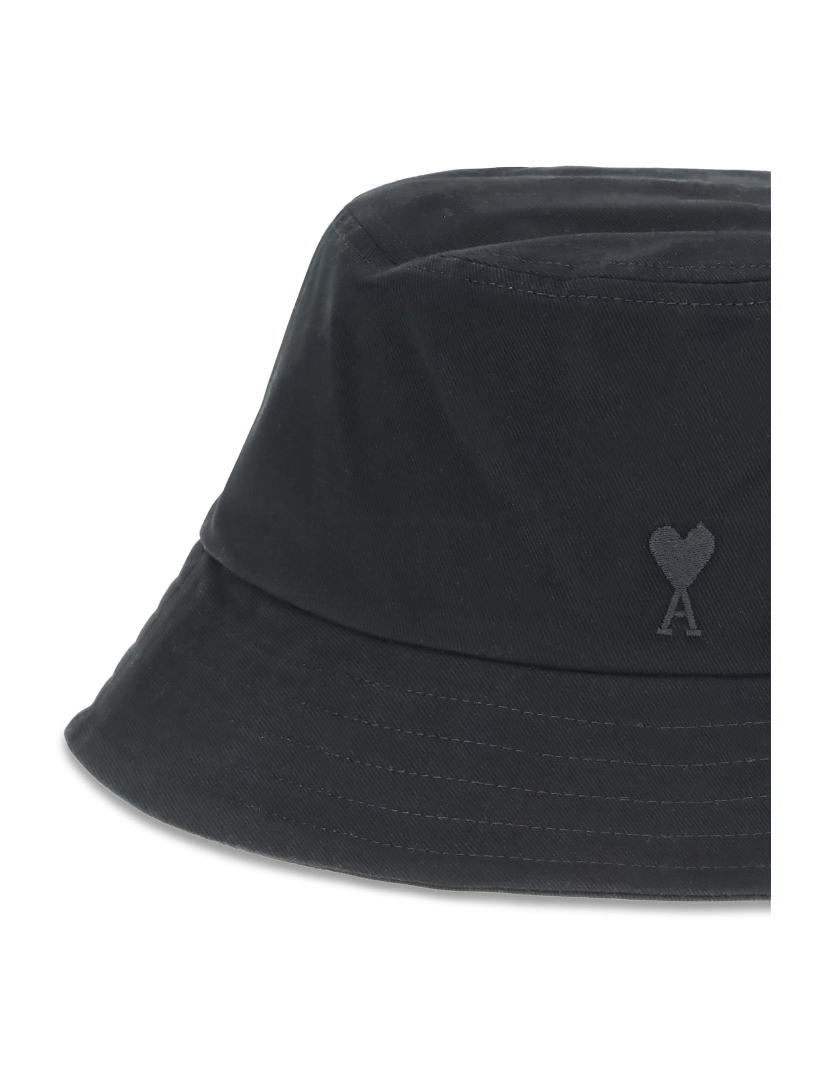 Ami Alexandre Mattiussi Ami Paris Men Ami De Coeur Bucket Hat In Black