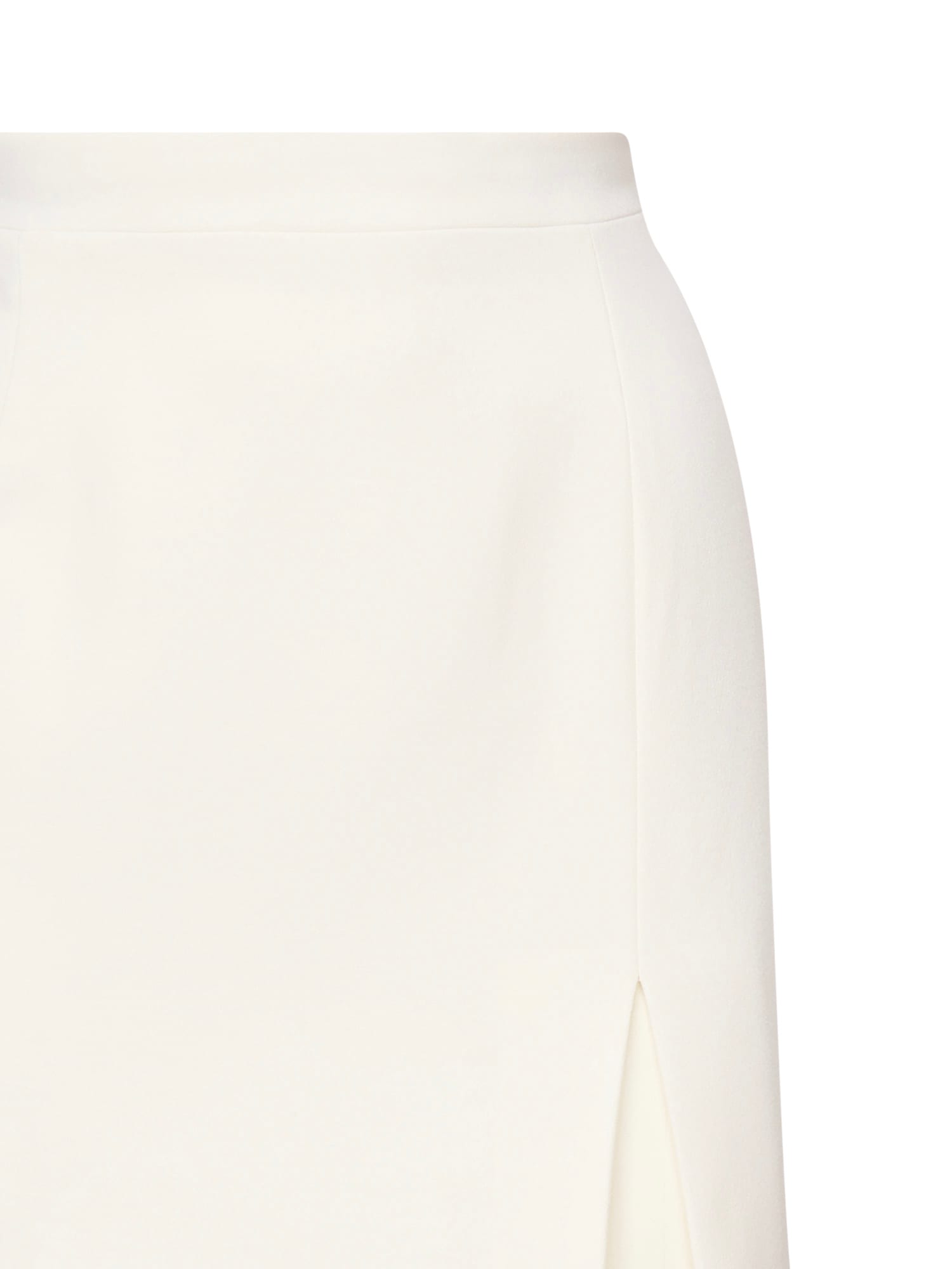 Alessandra Rich Wool Crepe Skirt In White