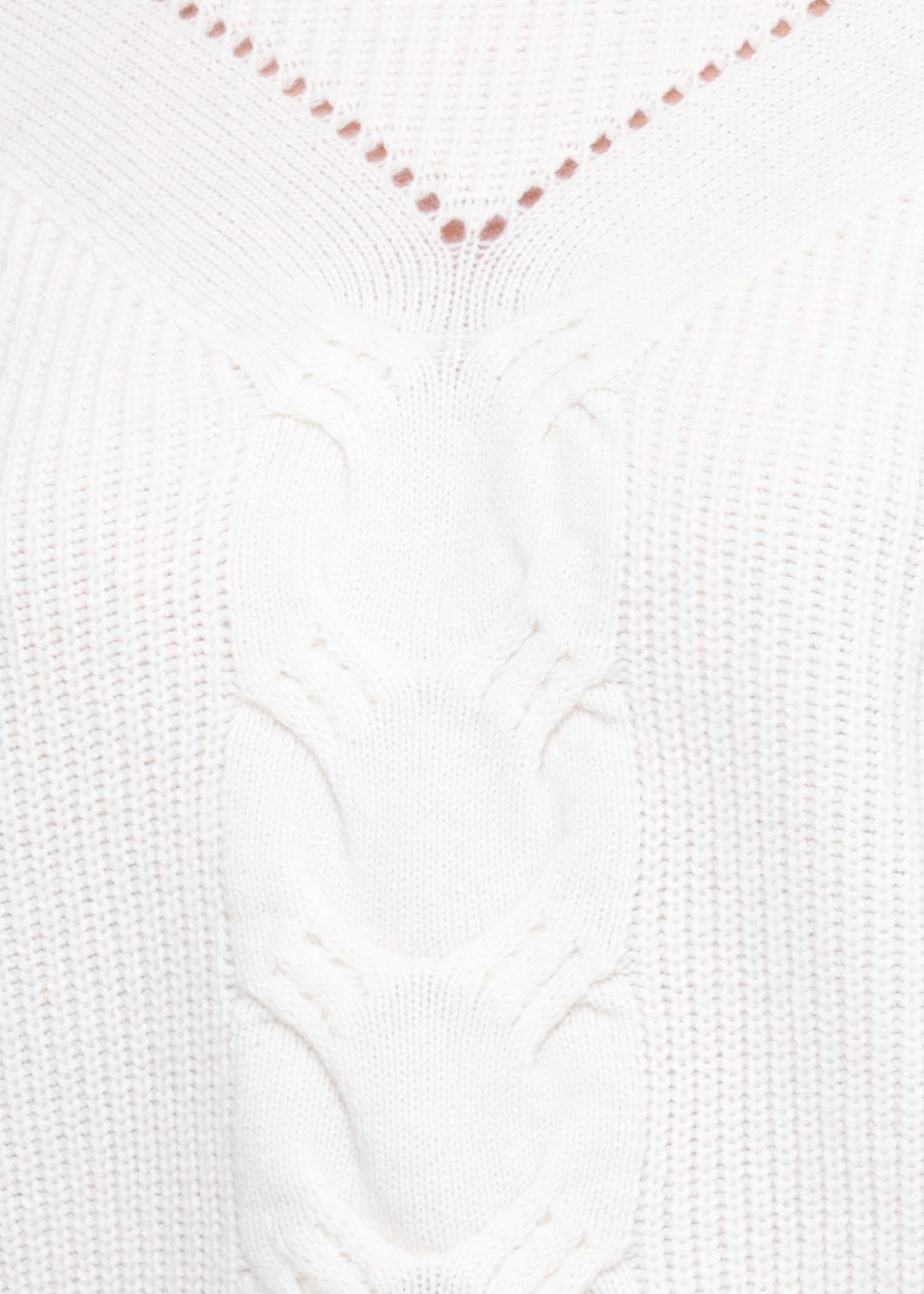 D Exterior Wool And Cashmere Sweater In White