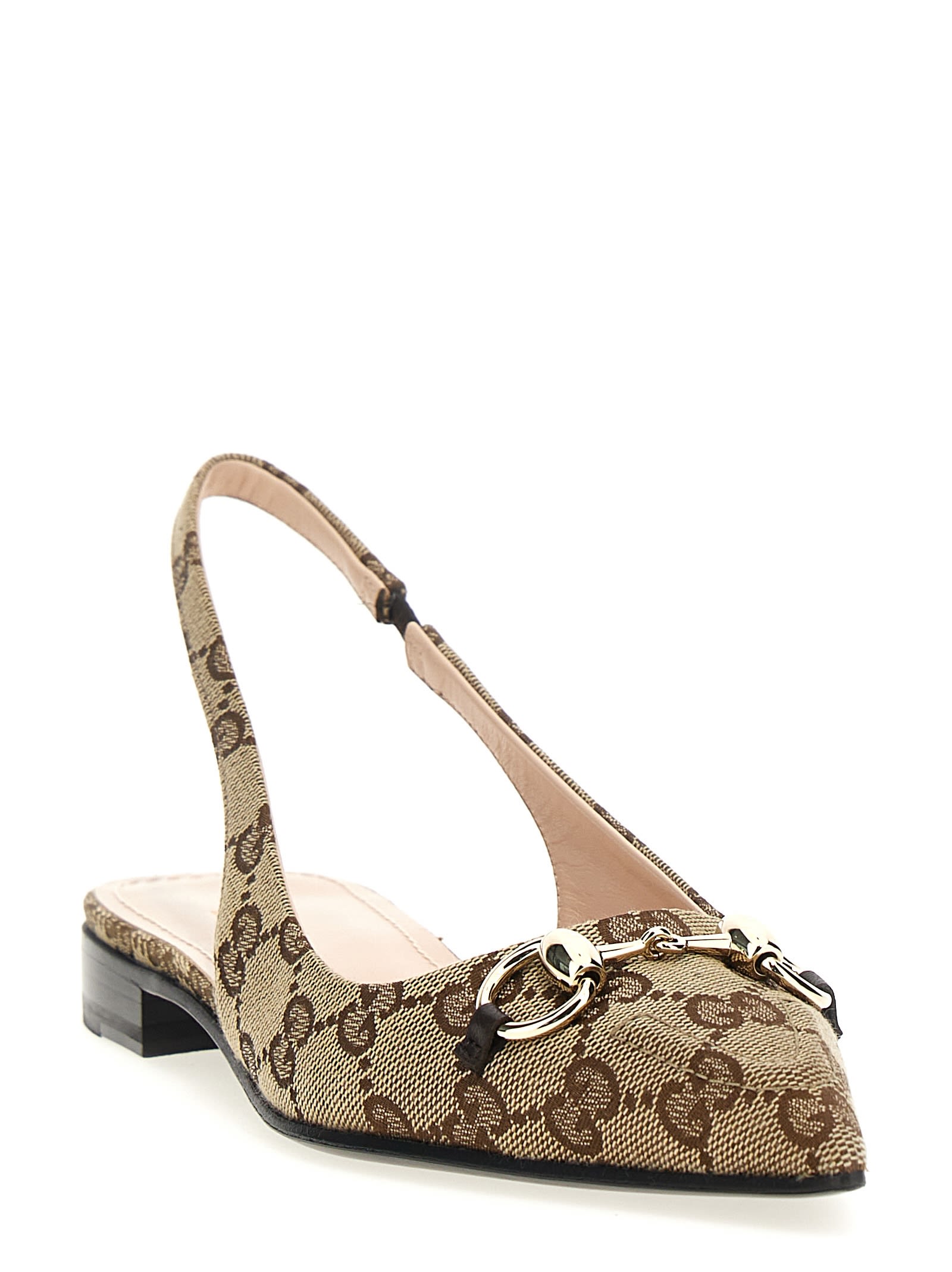 Shop Gucci Original Gg Ballet Flats In Beige