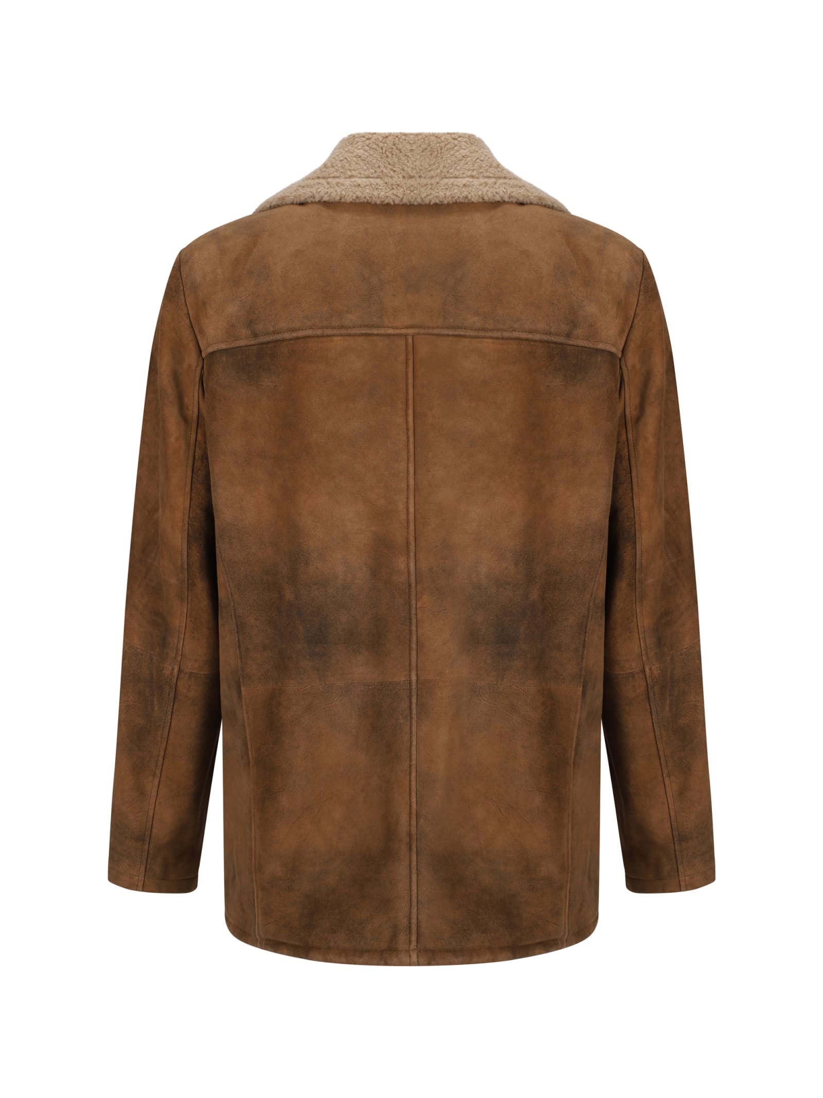 Shop D'amico Leather Luca Jacket In Sigaro