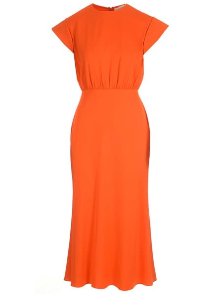 Shop Sportmax Orange Florida Dress In Mandarino