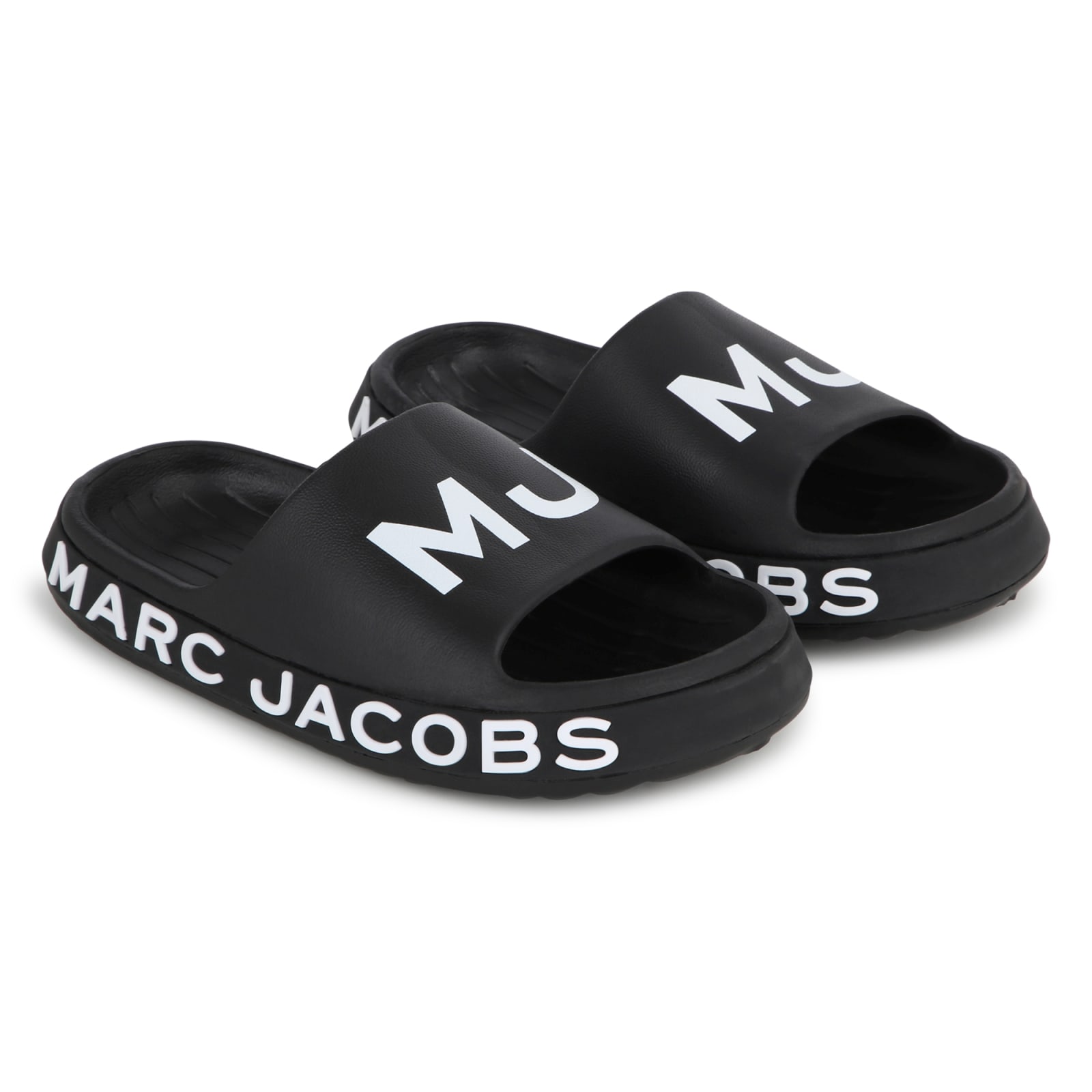 Shop Marc Jacobs Ciabatte Con Logo In Black