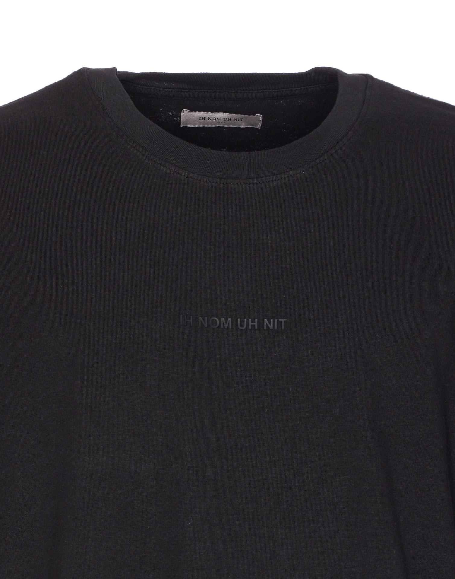 Ih Nom Uh Nit Crewneck Short Sleeve Straight Hem T-shirt In Black
