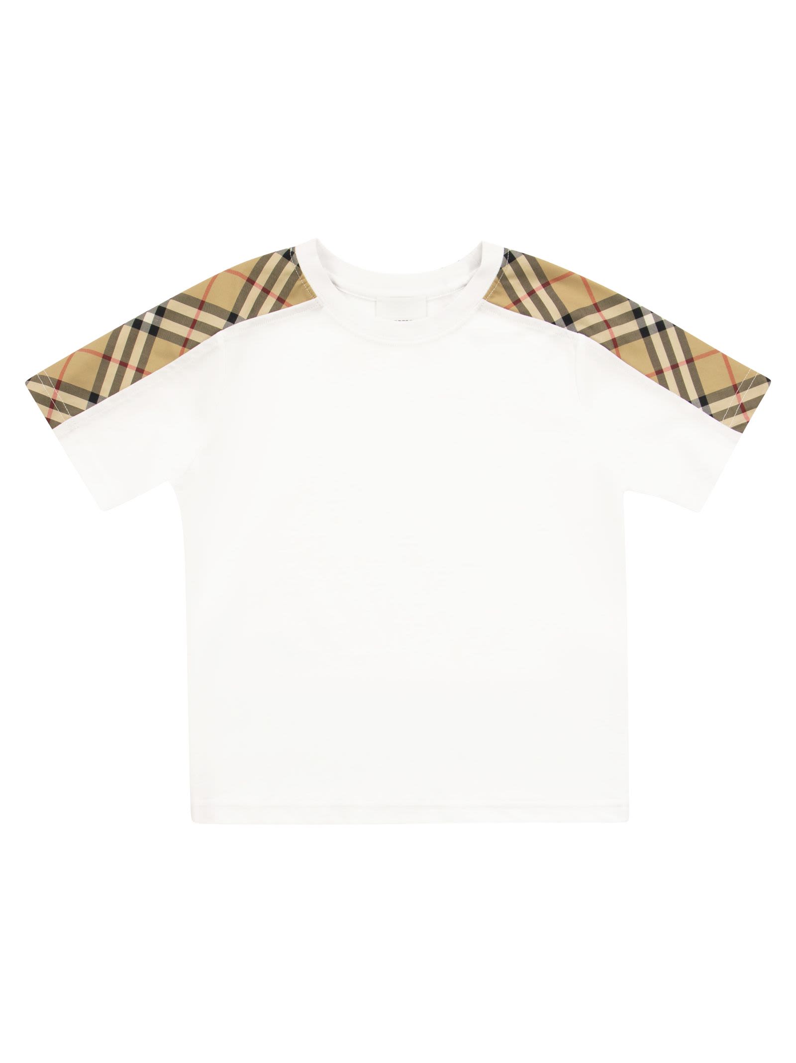 Burberry Walton - Cotton T-shirt With Vintage Check Insert