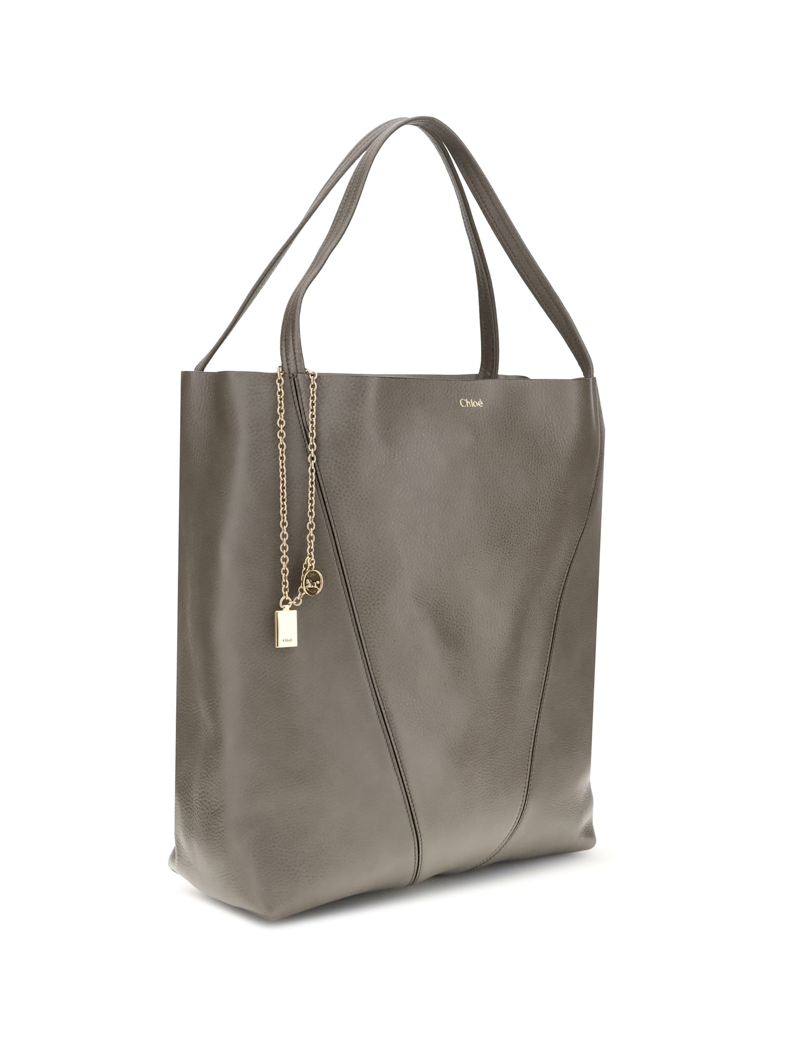 Chloé Women Spin Large Tote Bag In Gray