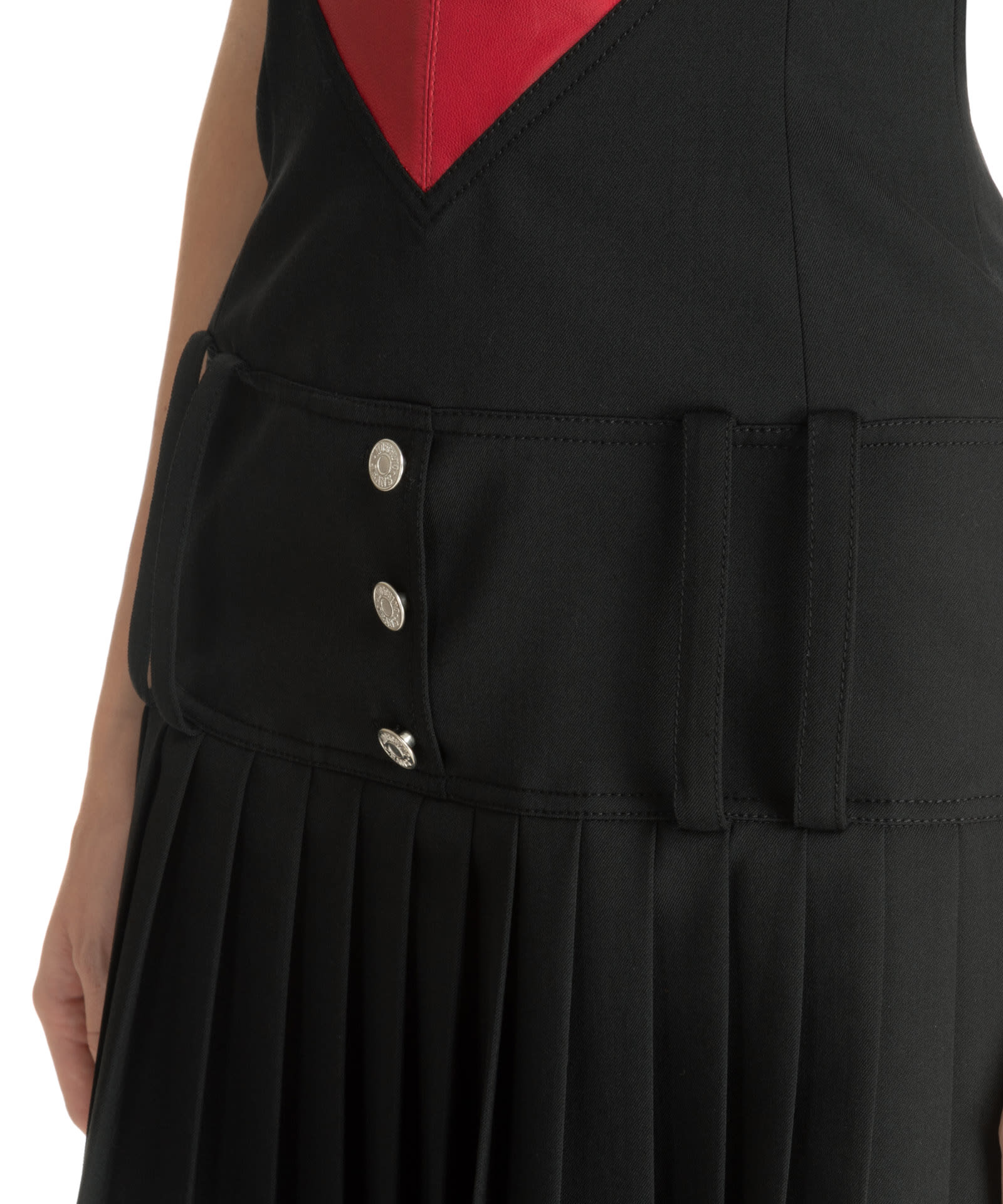 Shop M05ch1n0 Jeans Wool Mini Dress In Black