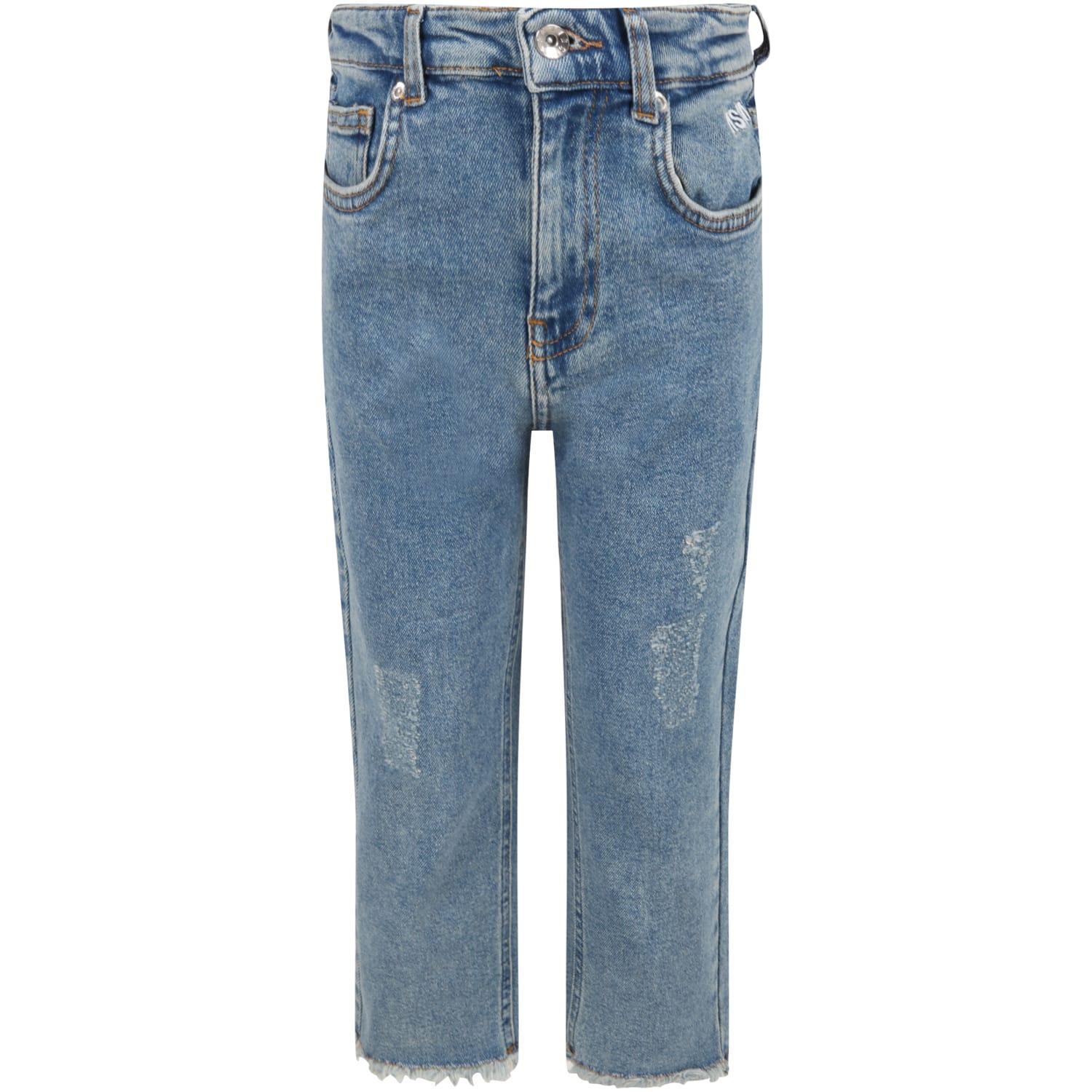MSGM Light-blue Jeans For Boy With Logo
