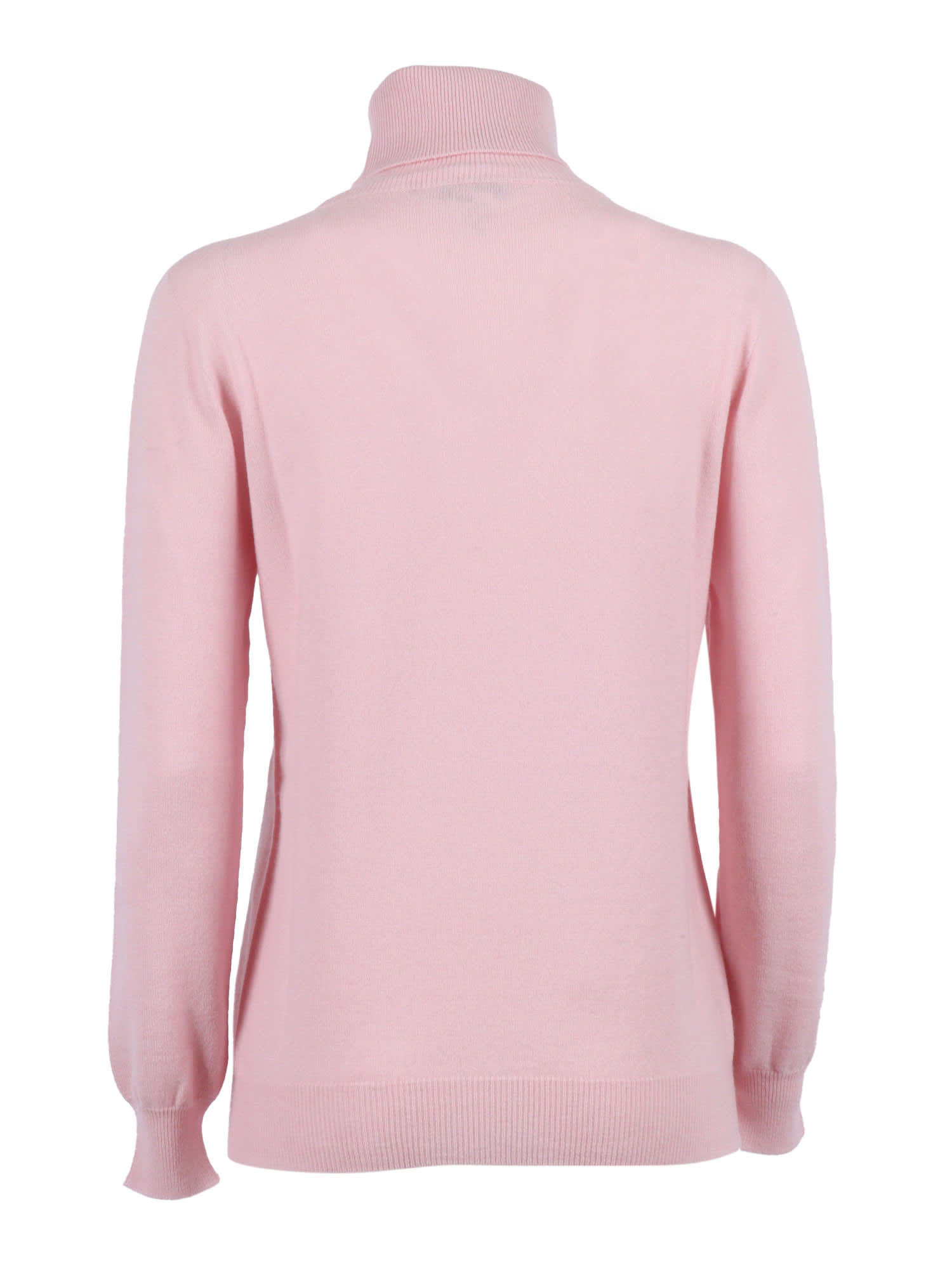 Kangra Cashmere Seamless Regular Fit Turtleneck Sweater In Pink