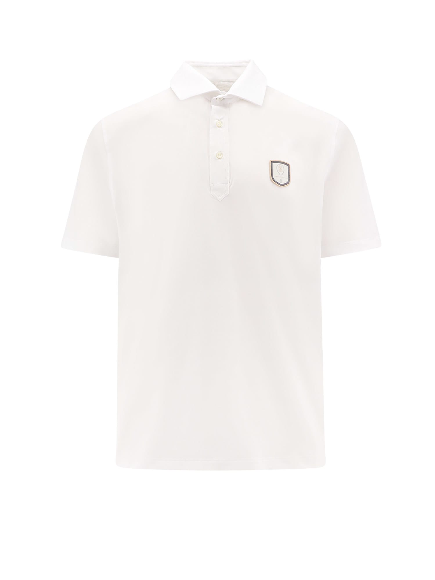 Shop Brunello Cucinelli Polo Shirt In White