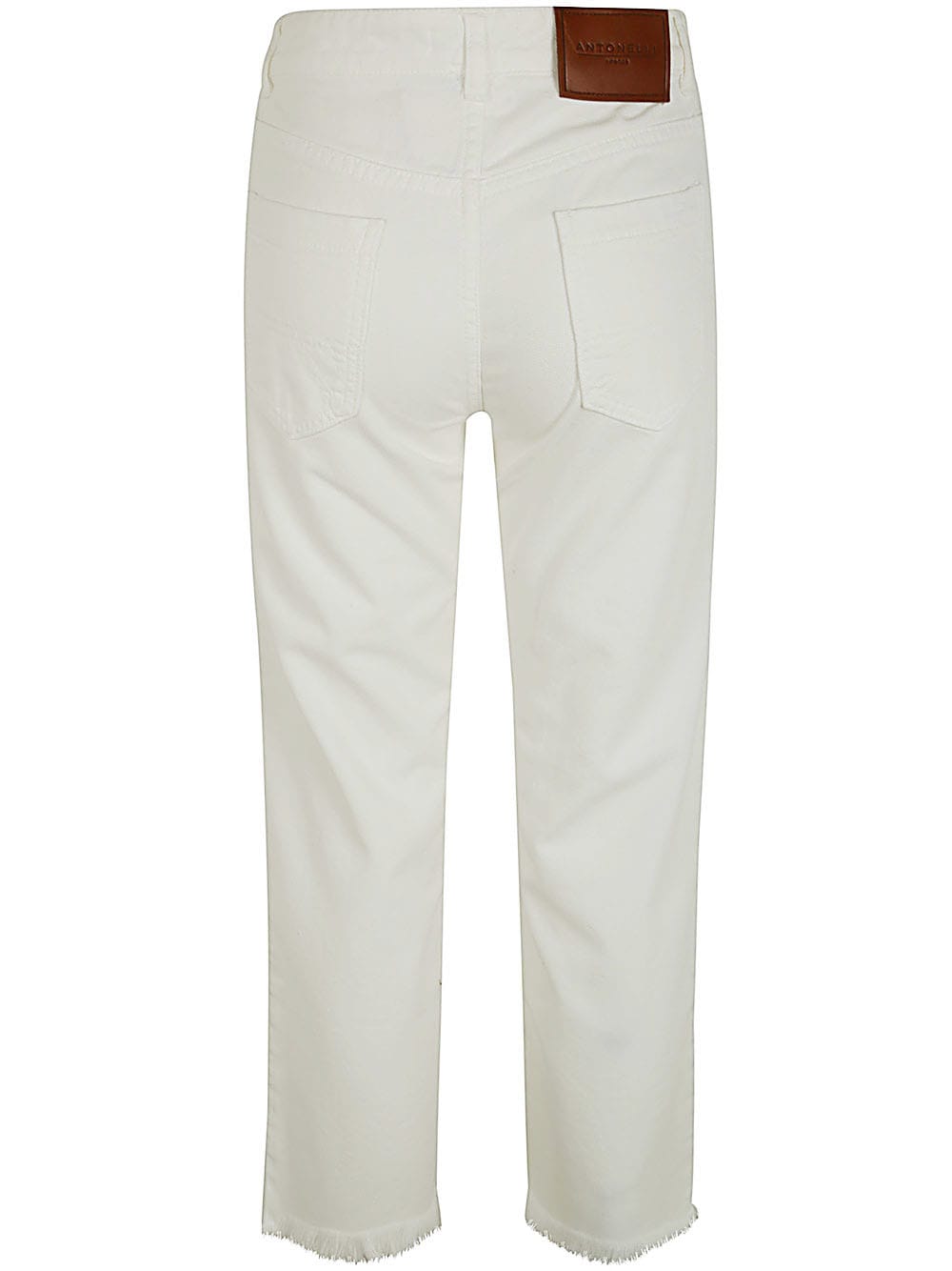 Shop Antonelli Salvatore Jeans With Fringes In White