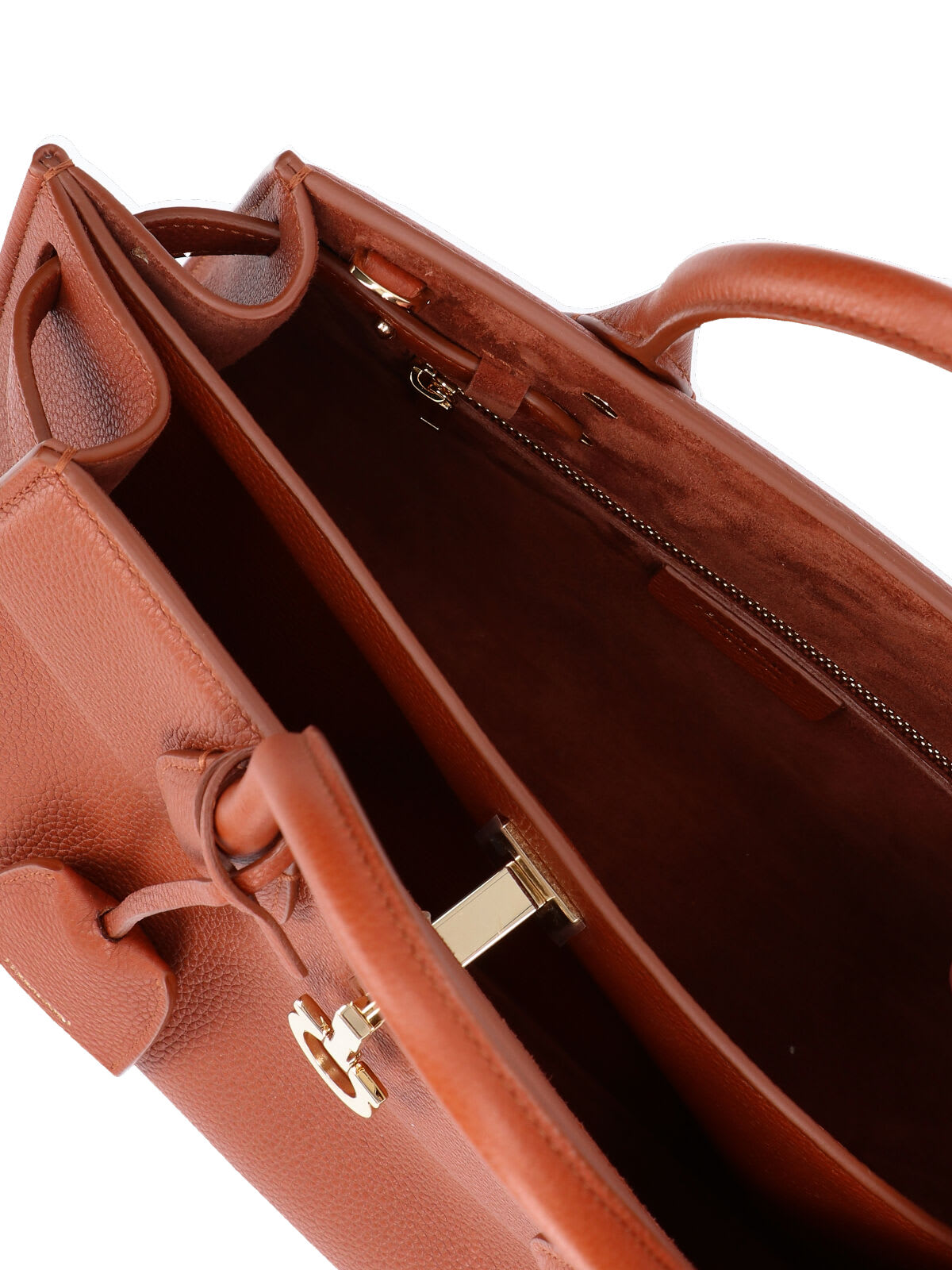 Ferragamo Medium Handbag Studio Soft In Brown