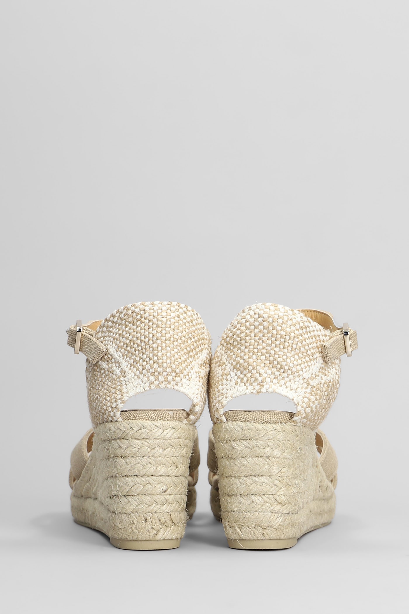 CASTAÃ±ER BRUNA-6-002 WEDGES IN BEIGE CANVAS 