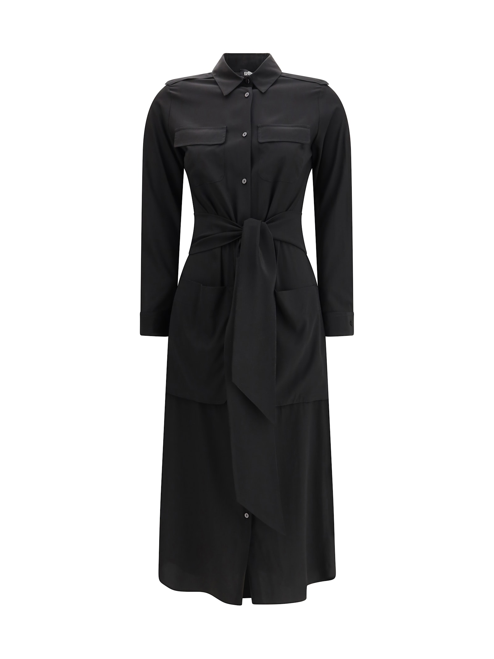 Ella Silk Dress In Black