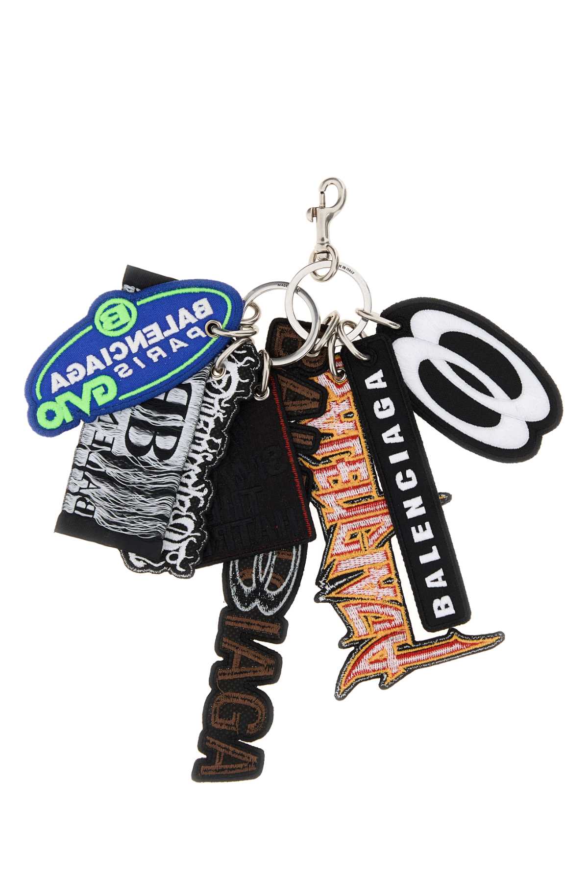 Balenciaga Keychain With Patches In Multi