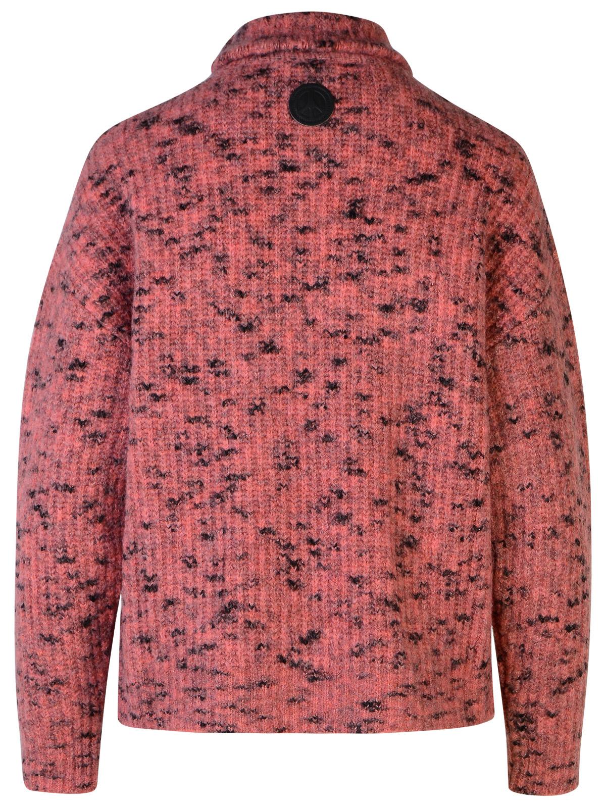 Shop M05ch1n0 Jeans Pink Wool Blend Turtleneck Sweater