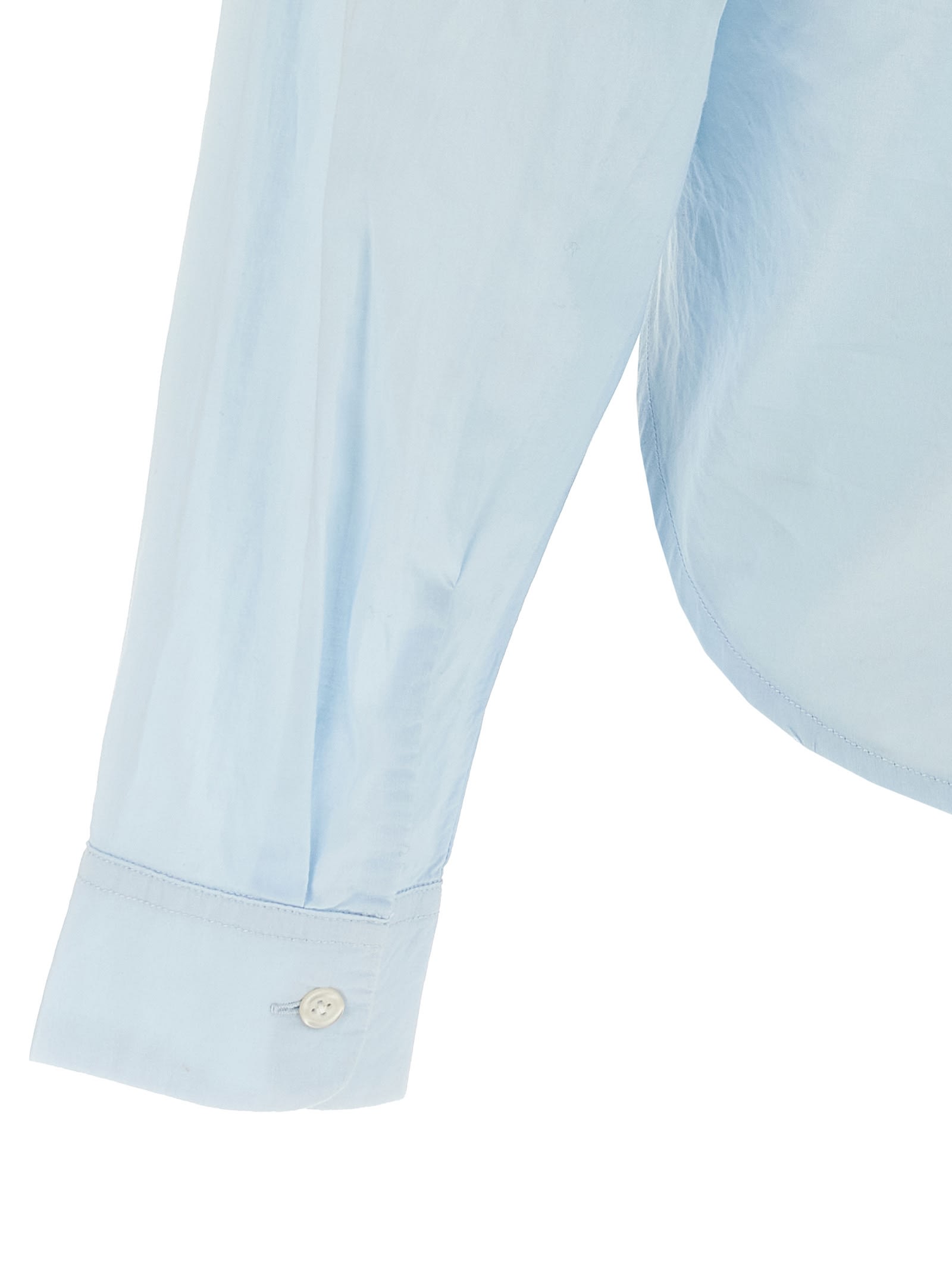 R13 Twisted Front Shirt In Light Blue