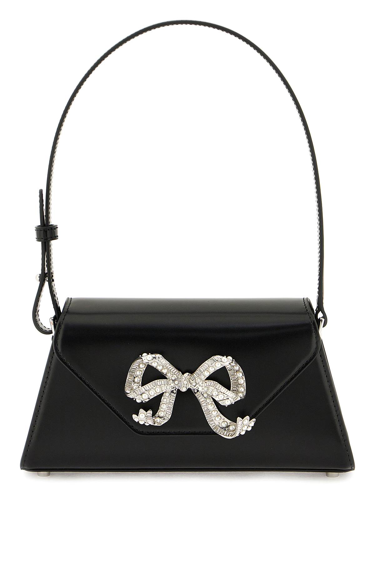 Self-portrait Bow Mini Leather Shoulder Bag In Black (black) | ModeSens