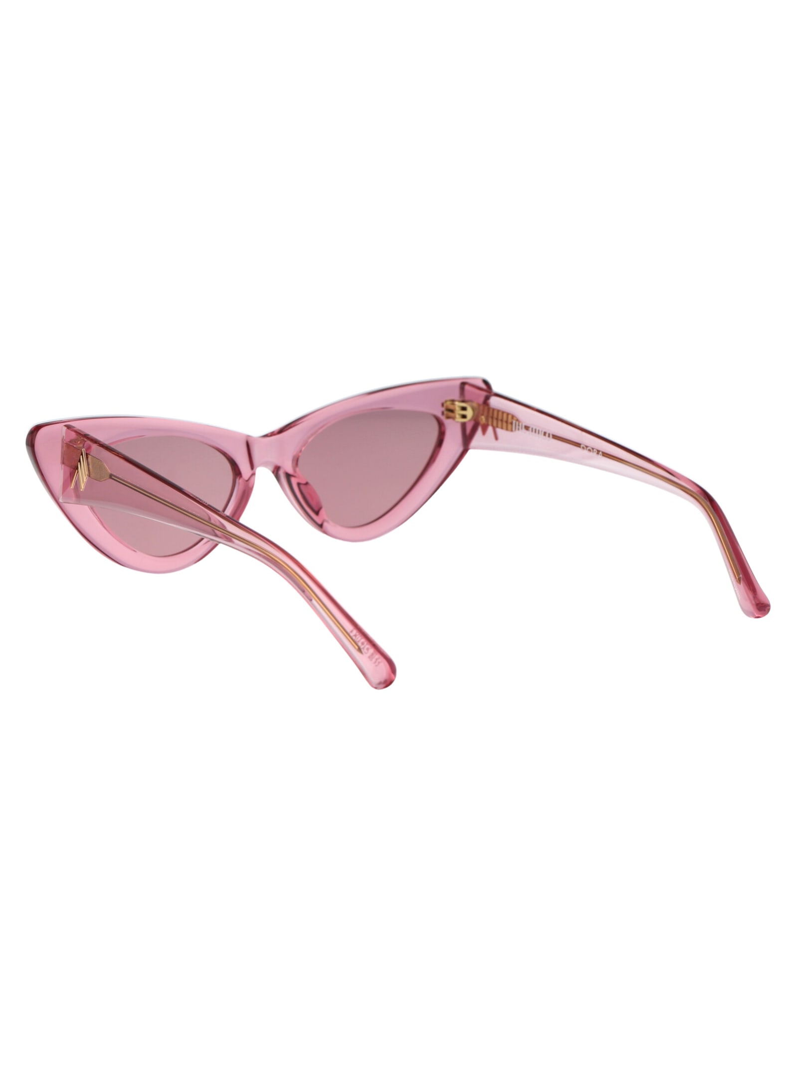 Shop Attico Dora Sunglasses In Powderpink/silver/pink