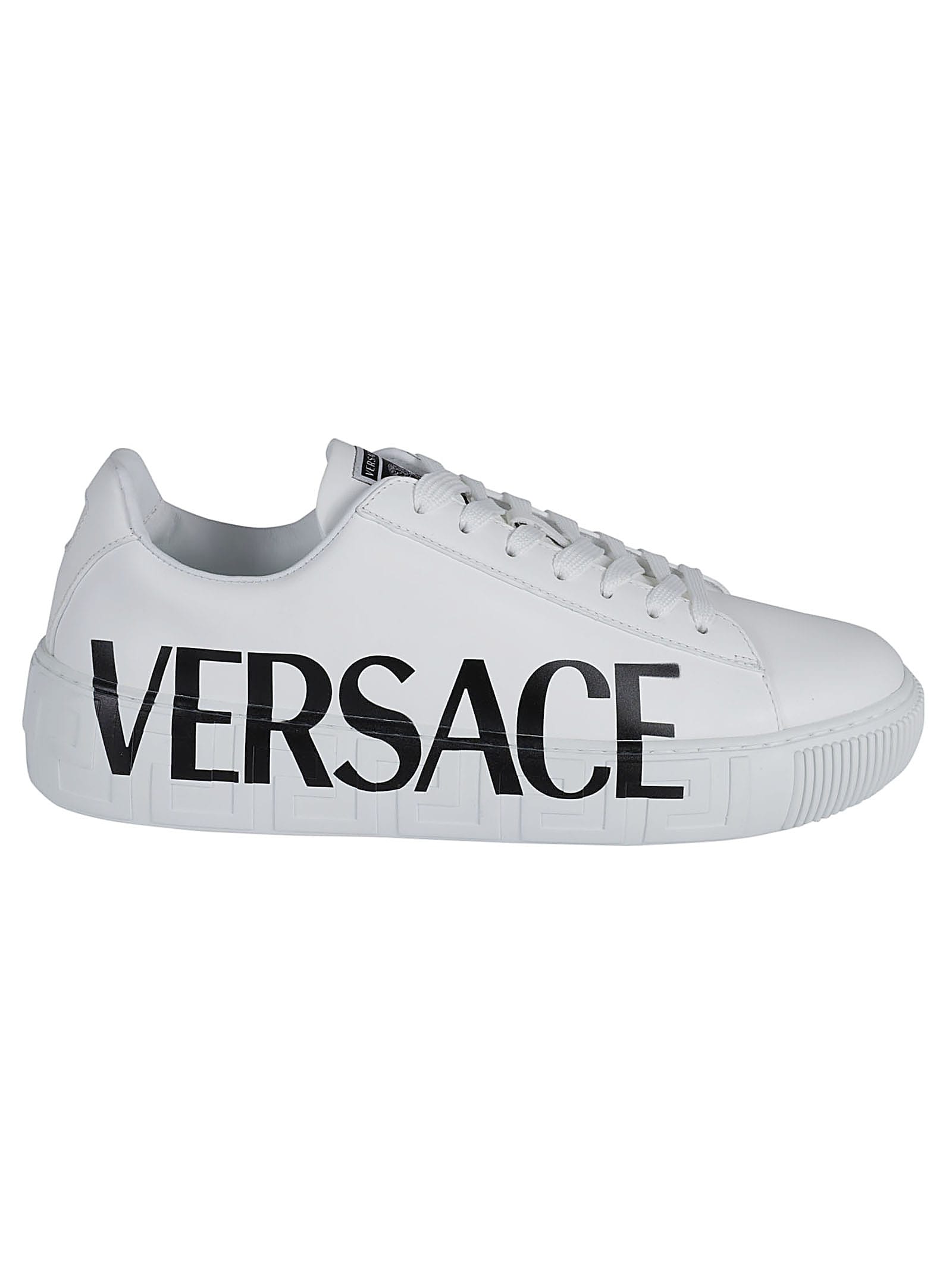 Versace Side Logo Print Sneakers