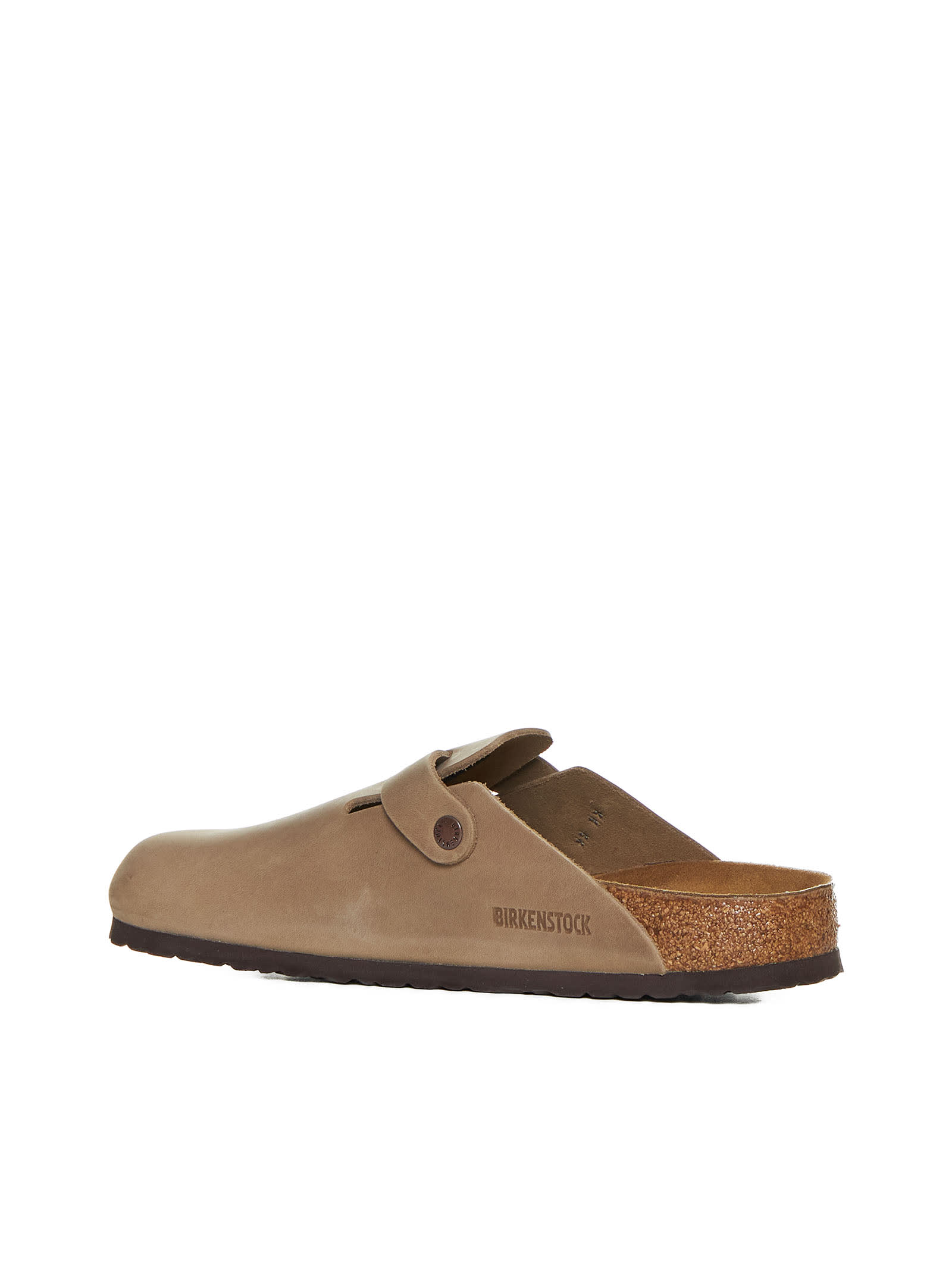 Shop Birkenstock Boston Slides In Tabacco Brown