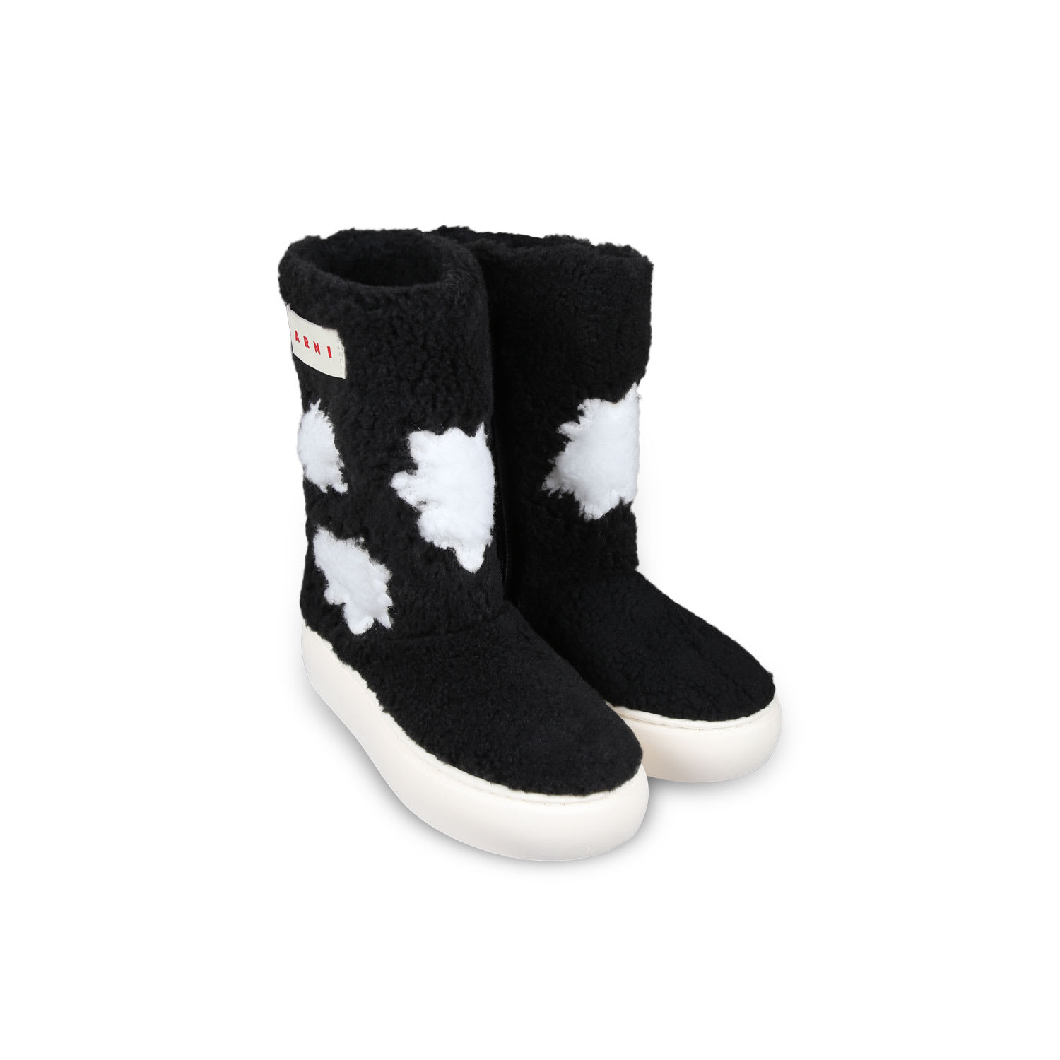 Marni Black Boots For Girl With Stars In Black