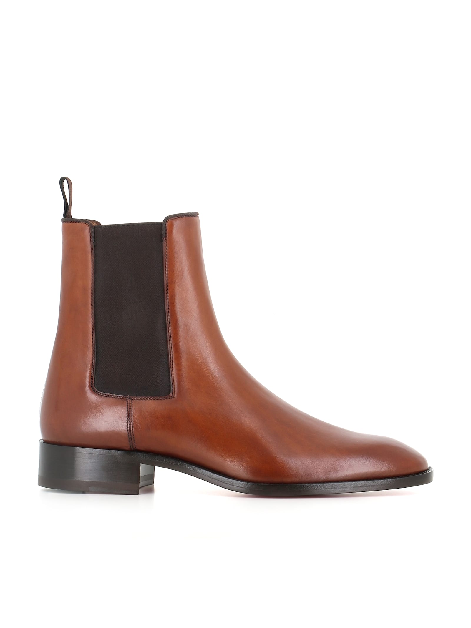 Christian Louboutin Samson Leather Boots In Brown