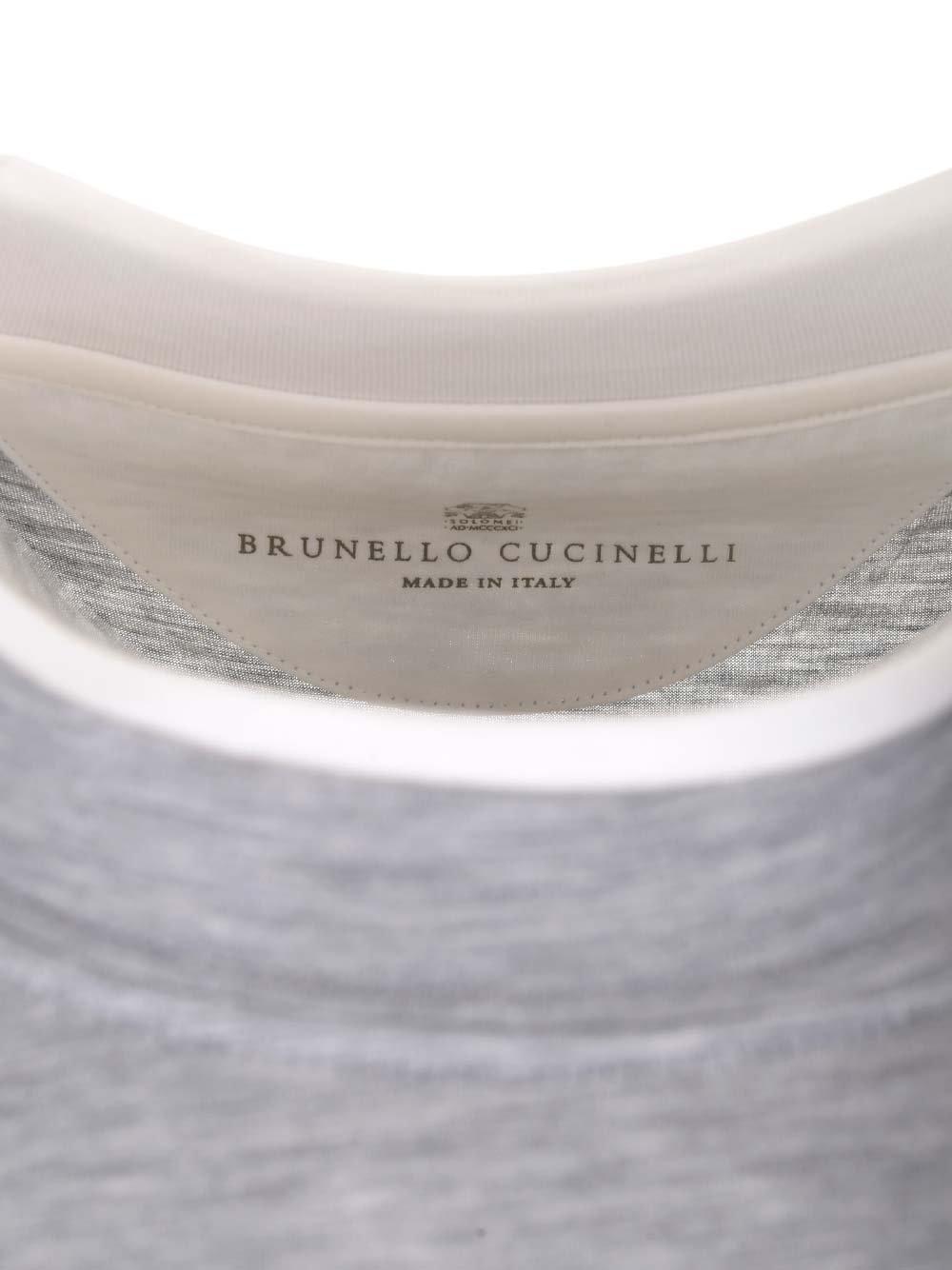 Shop Brunello Cucinelli Double Layer Crewneck T-shirt