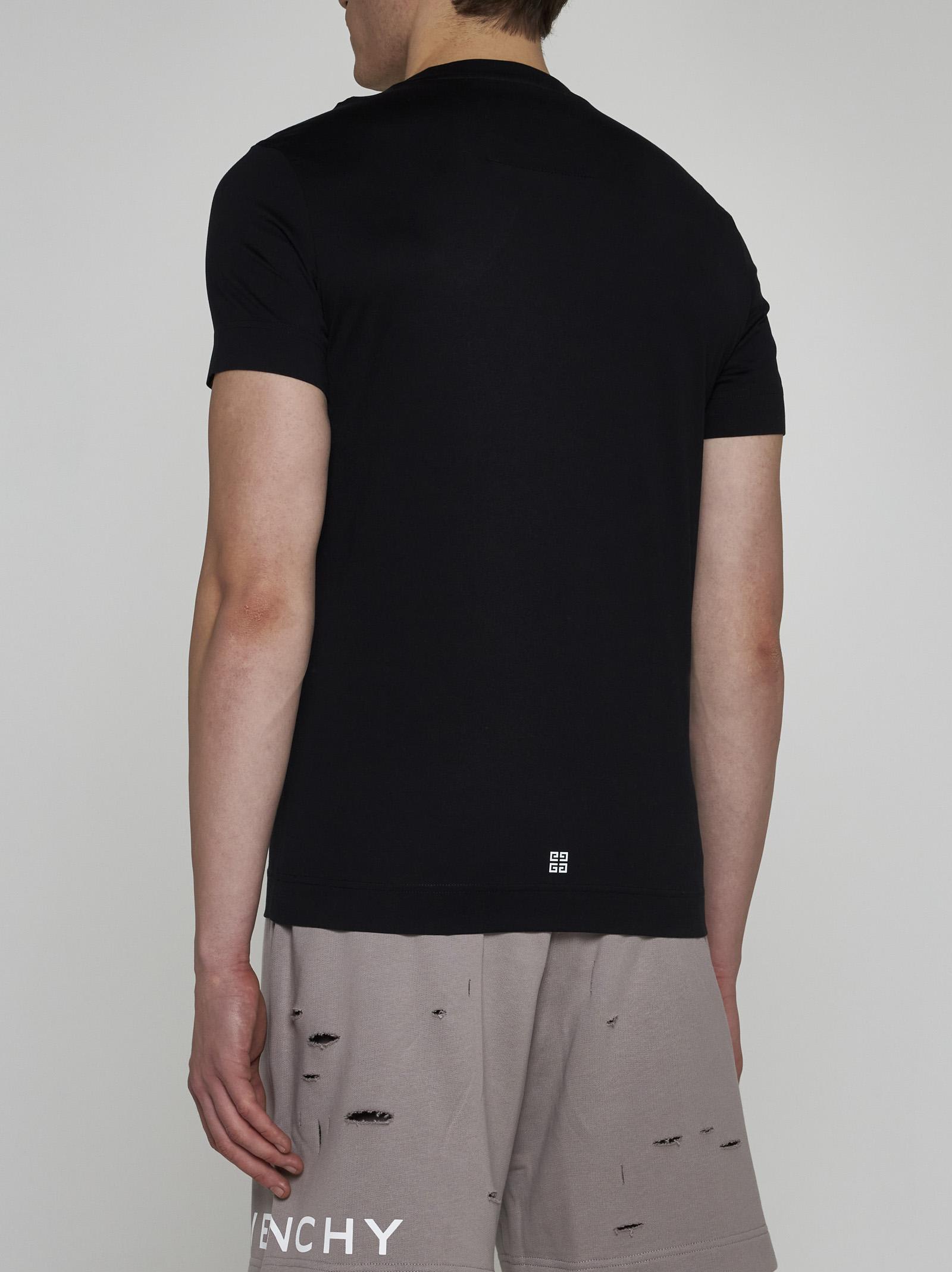 Shop Givenchy Logo Cotton T-shirt In Black