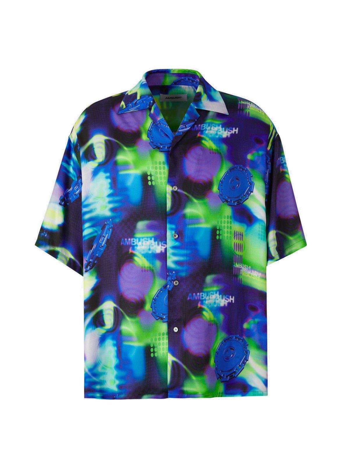 Abstract-pattern Buttoned Shirt