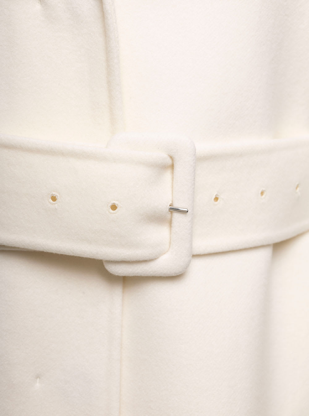 Shop Jil Sander Double Wool Coat In Cream