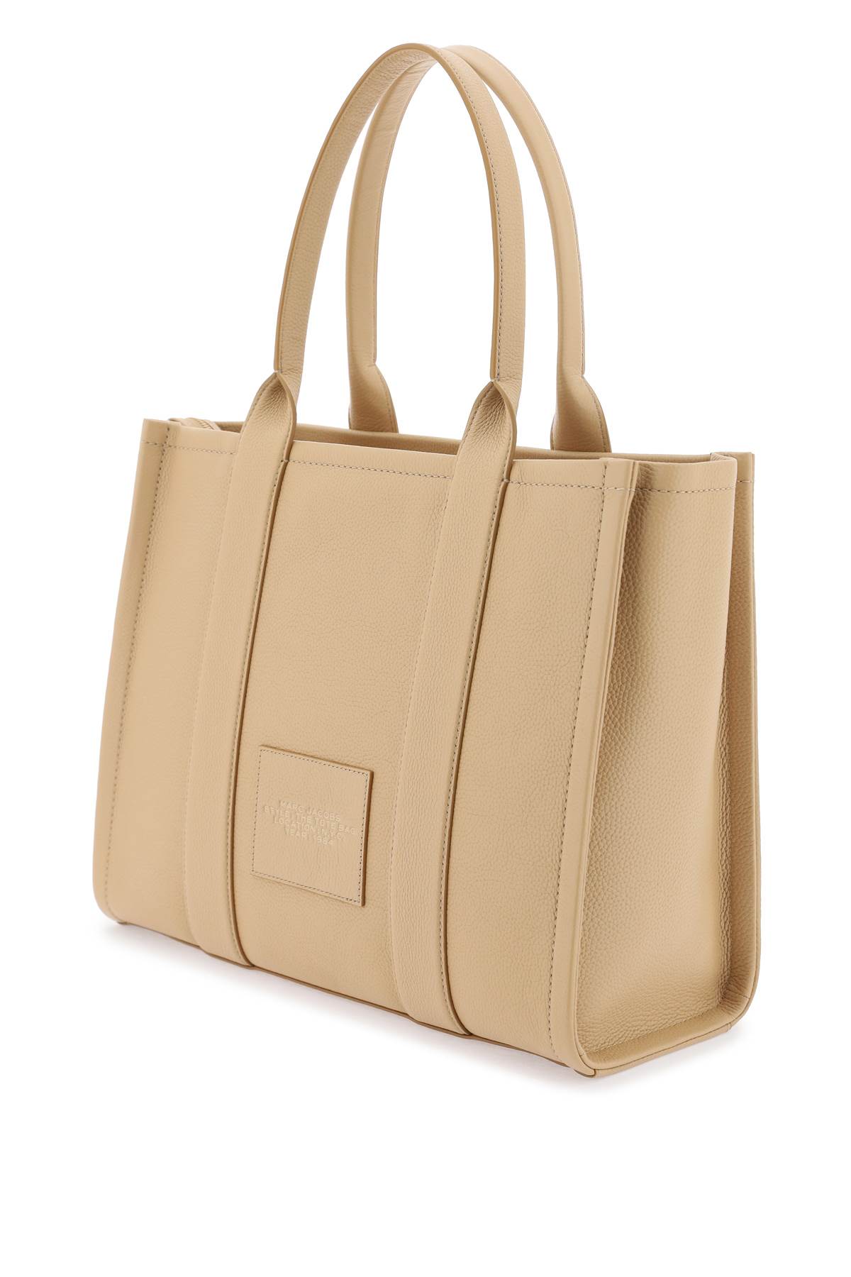 Shop Marc Jacobs The Leather Large Tote Bag In Camel (black)