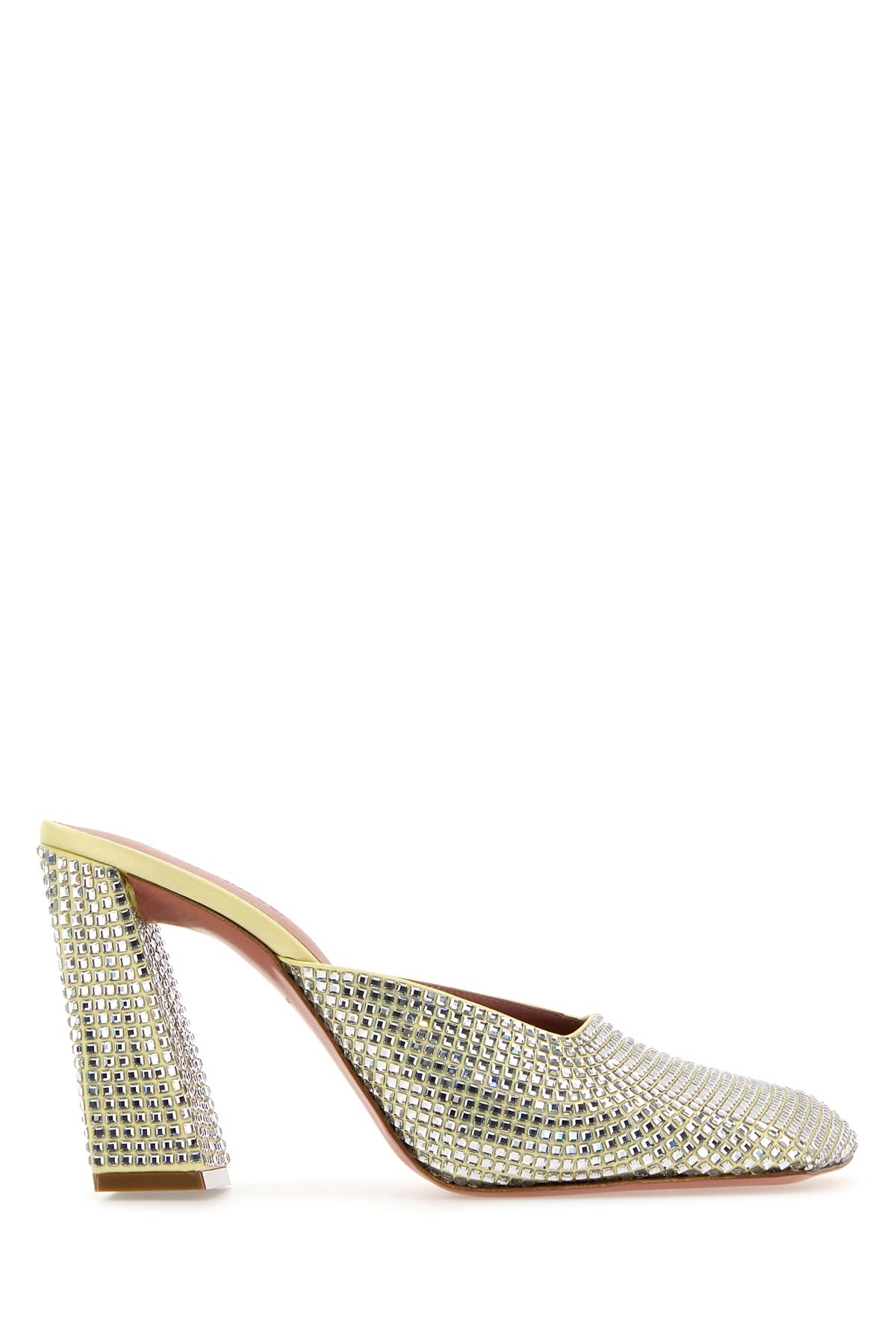 Amina Muaddi Charlotte Crystal Mule Charlotte Butwhicry In Multi