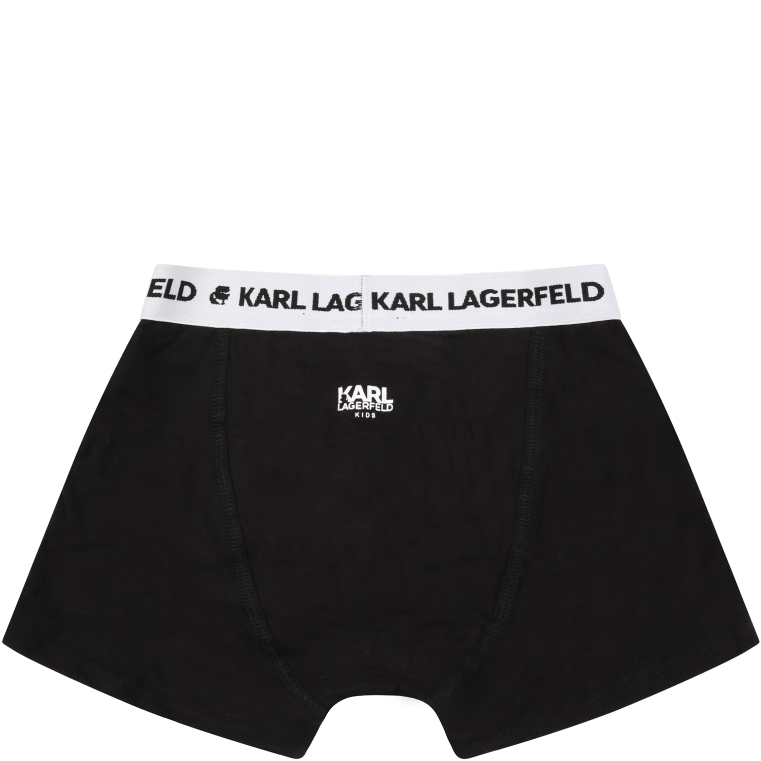 Karl Lagerfeld Black Set For Boy With White Logo In Black