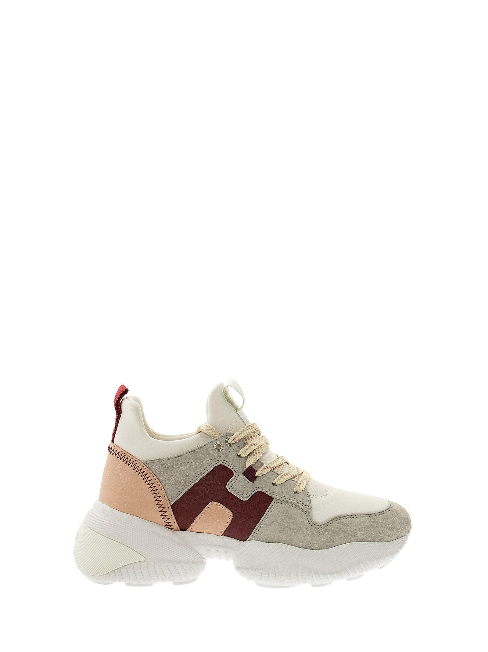 Shop Hogan Interaction Sneakers Pink/beige In Rsy Rosa