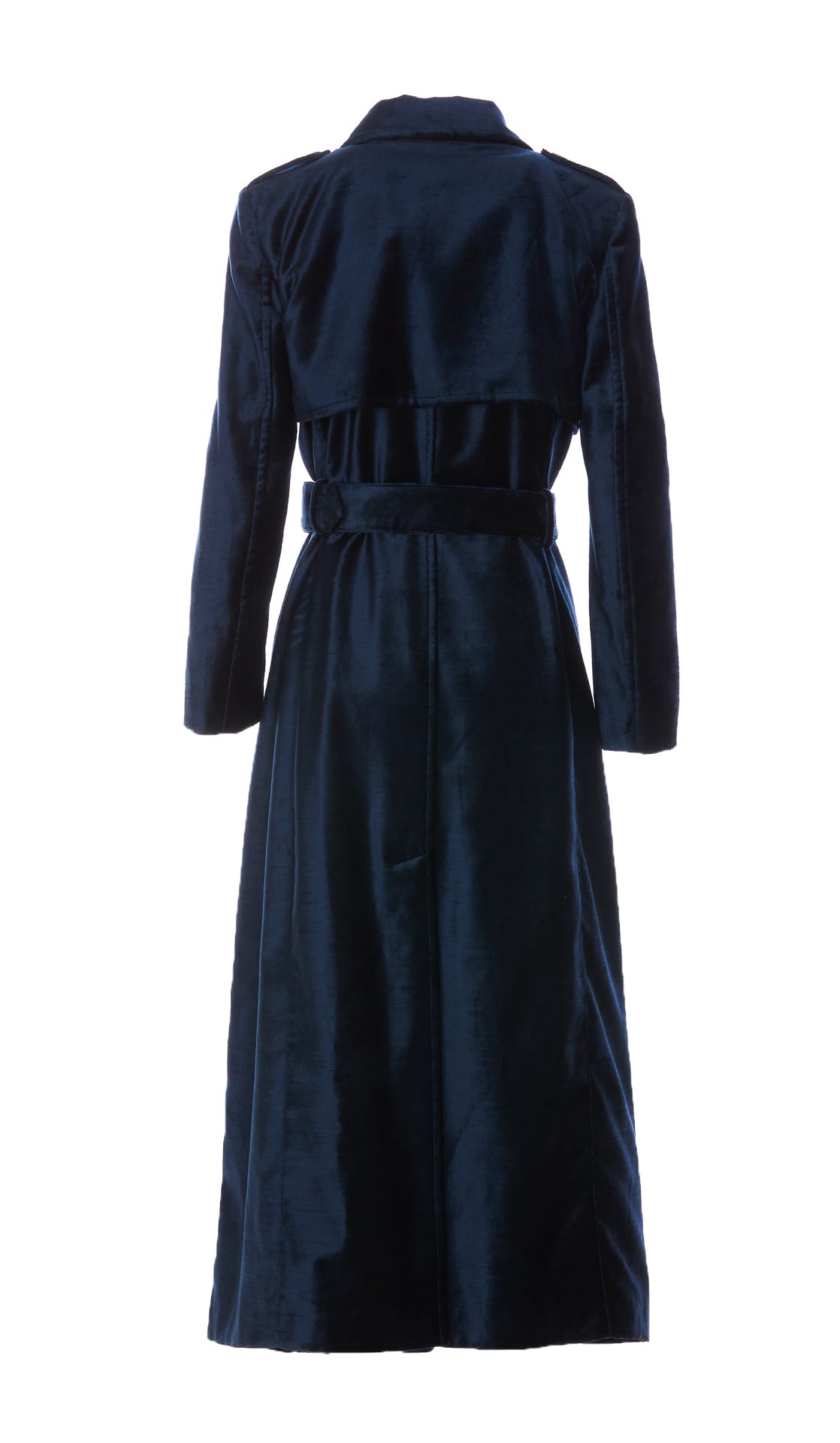 Shop Tom Ford Long Trench Coat In Blue