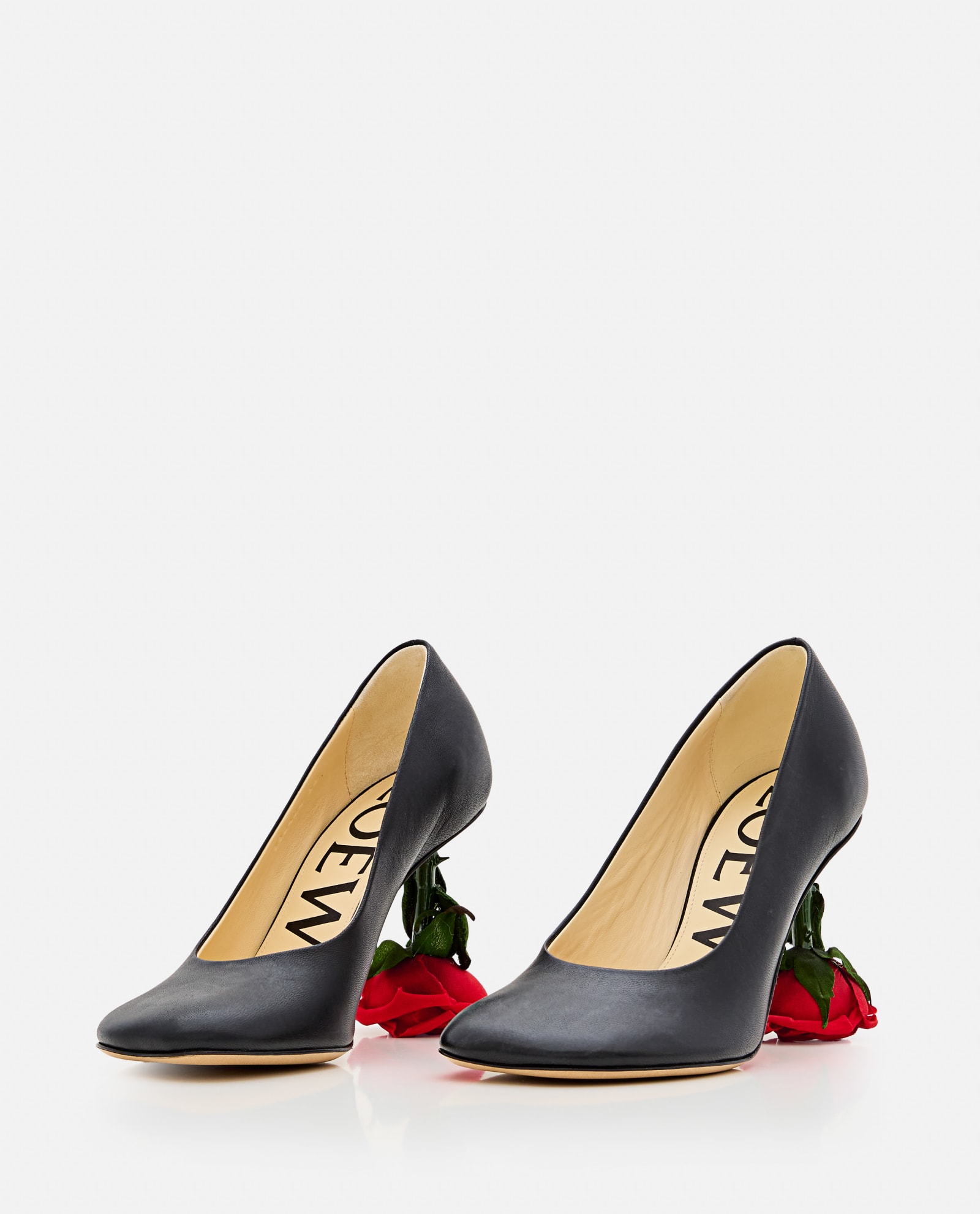 Shop Loewe 90mm Decollete Toy Rose In Black