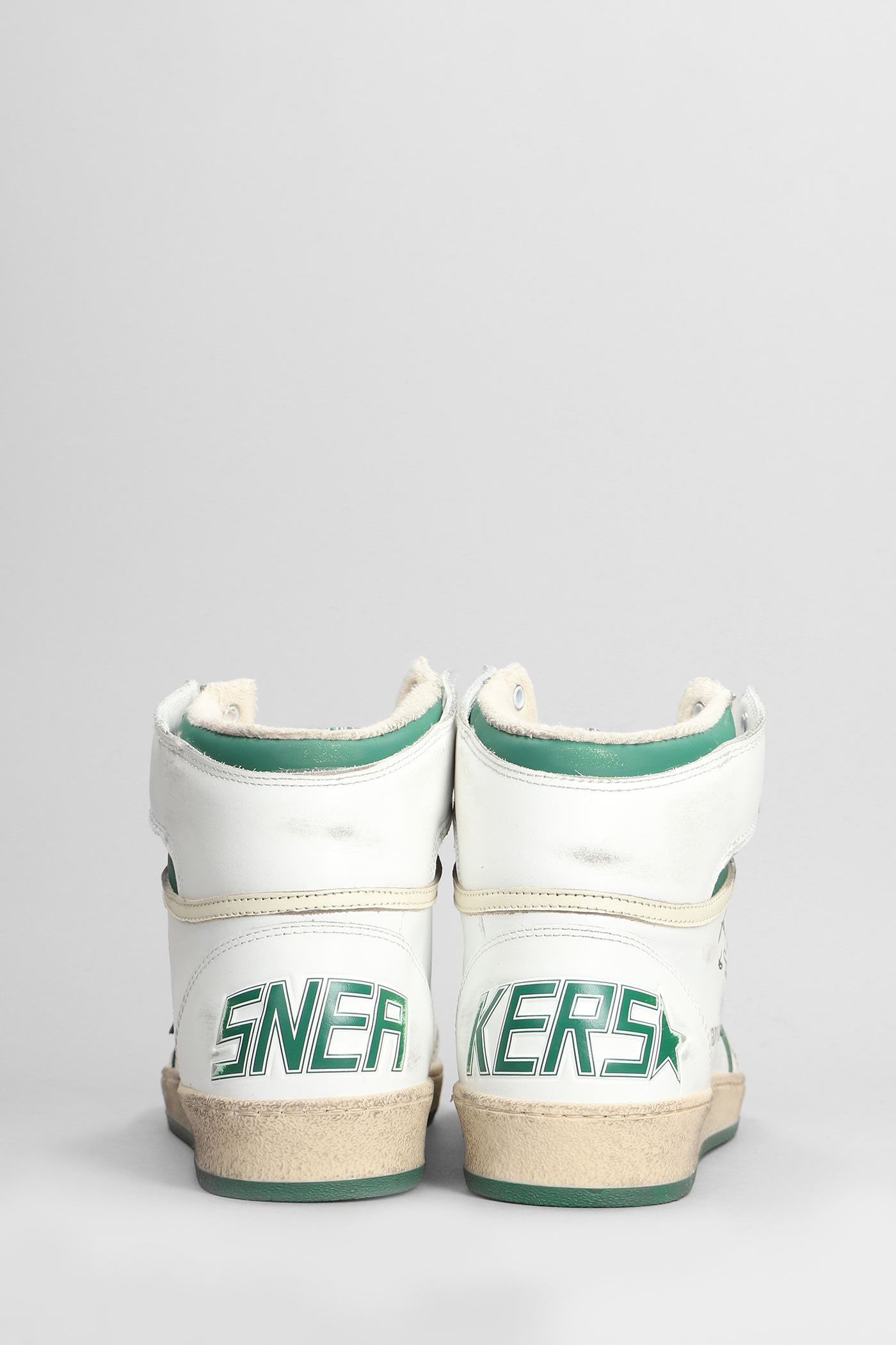 Shop Golden Goose Sky Star Sneakers In White Leather